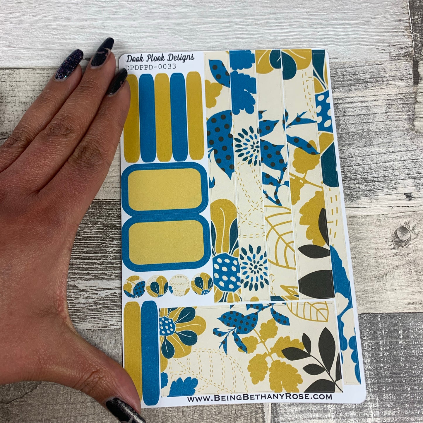 (0033) Passion Planner Daily stickers - Lime and Teal