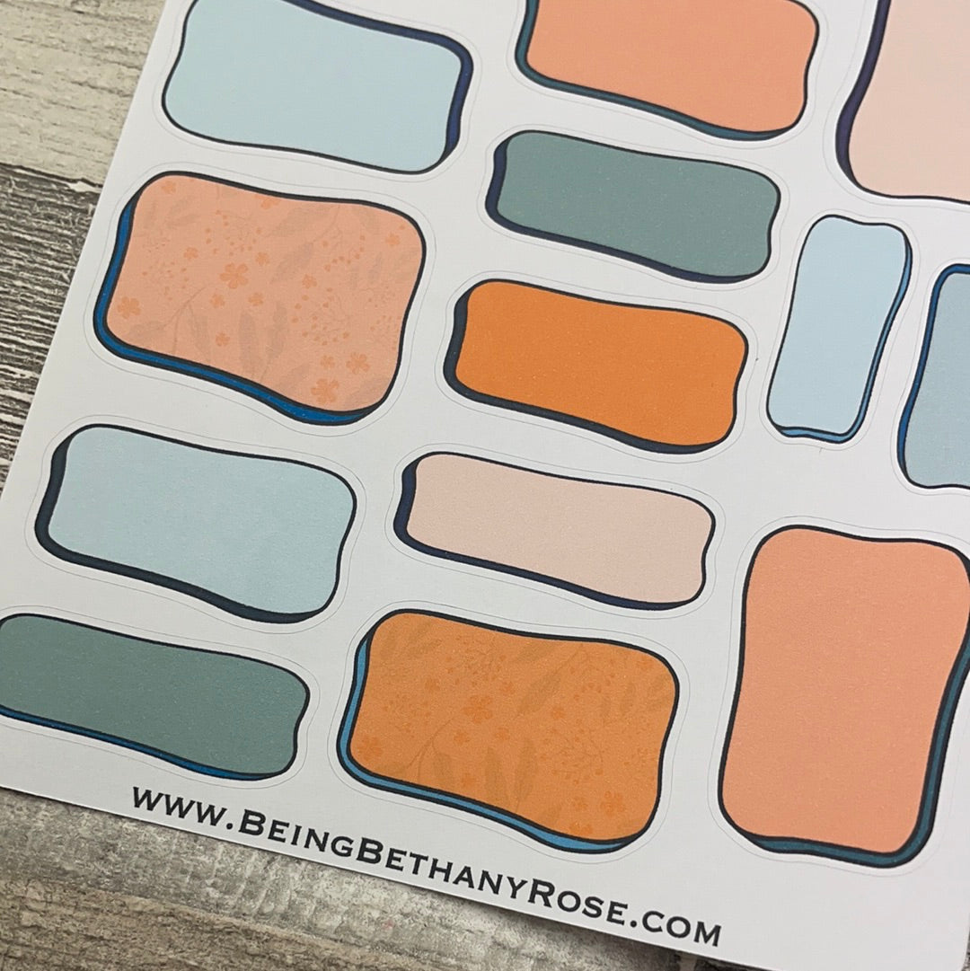 Finding Tranquillity Hand drawn box stickers (DPD2325)