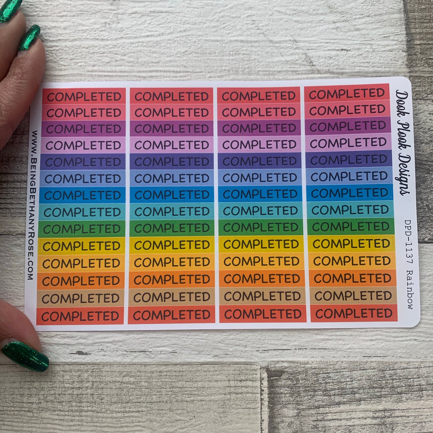 Thin completed stickers (DPD1137)