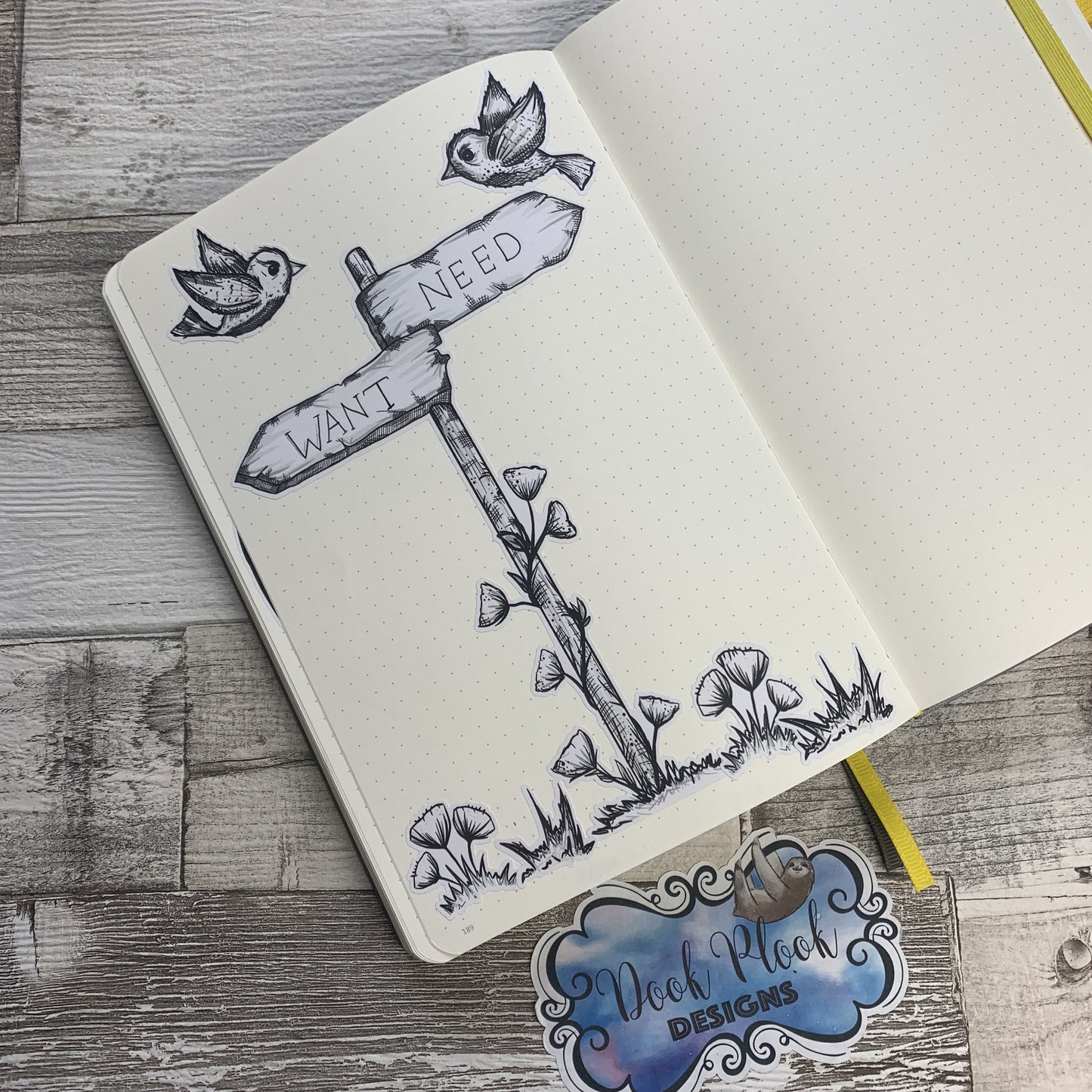 Sign post sticker for bullet journals (BUJO-0015)
