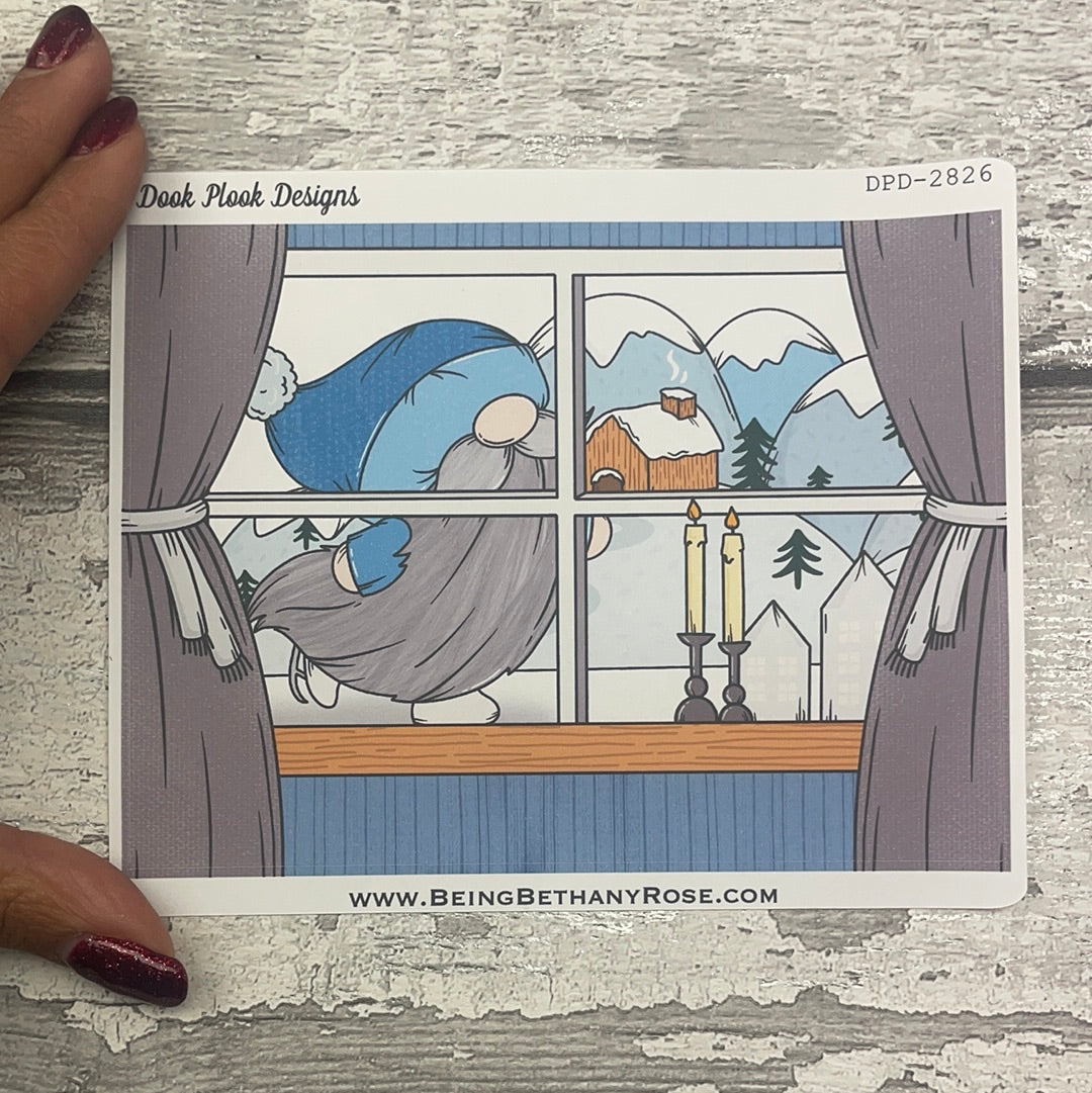Winter Window Gonk Scene Sticker (DPD2826)