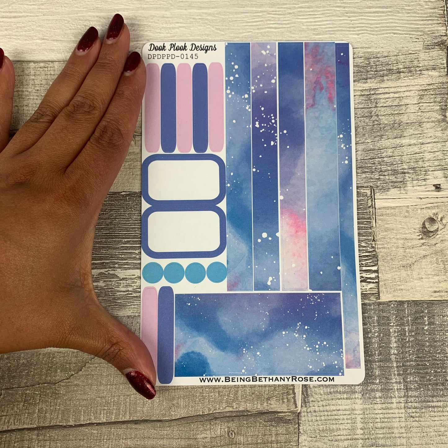 (0164) Passion Planner Daily stickers - Galaxy