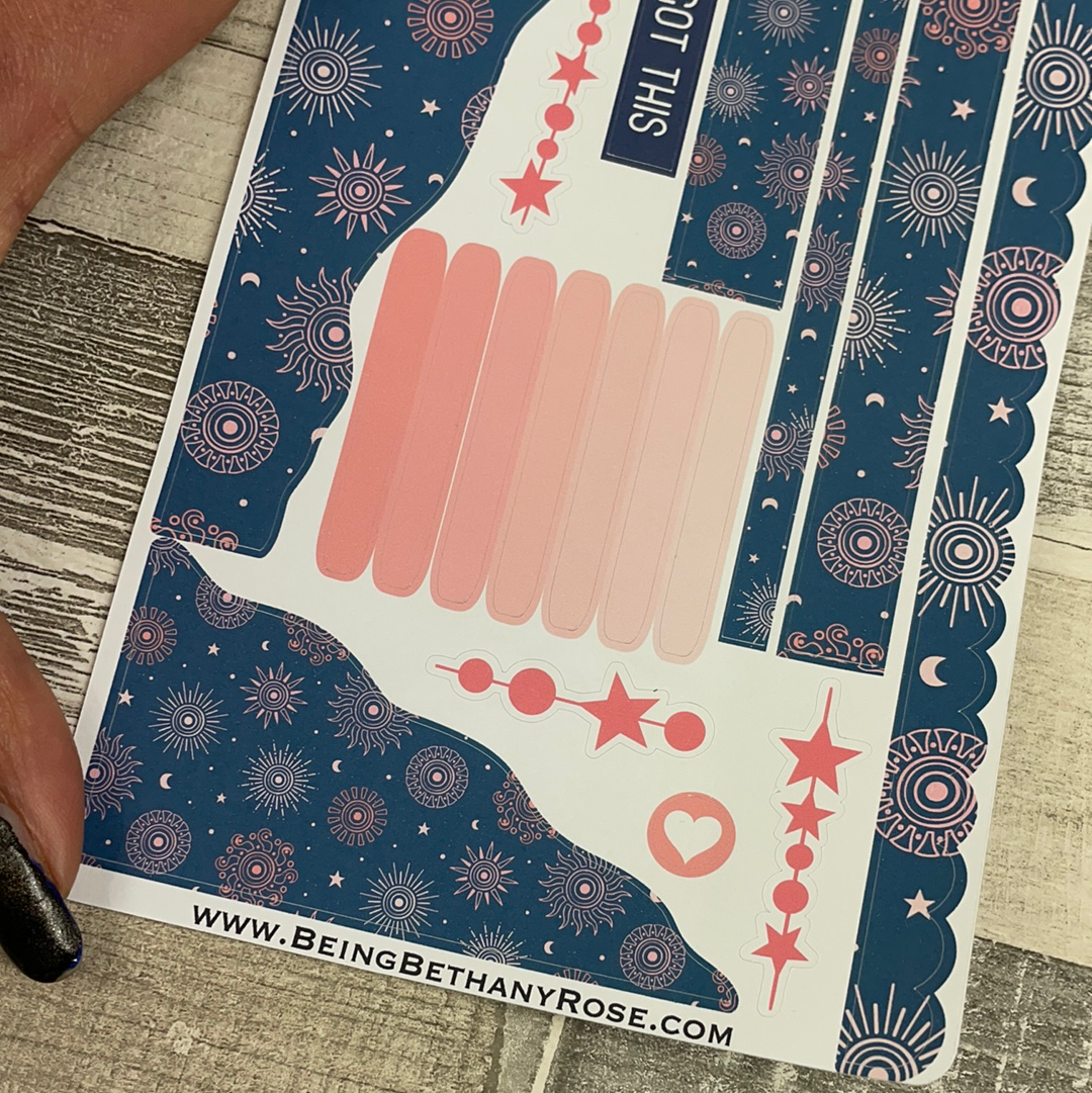 (0398) Passion Planner Daily Wave stickers - Styled Sun