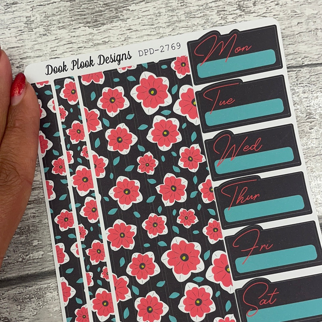 Polly Poppy - One sheet week planner stickers (DPD2769)