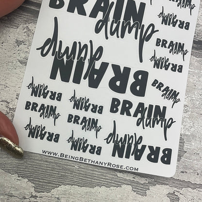 Brain Dump lettering / words/  Quote sheet (DPD2878)