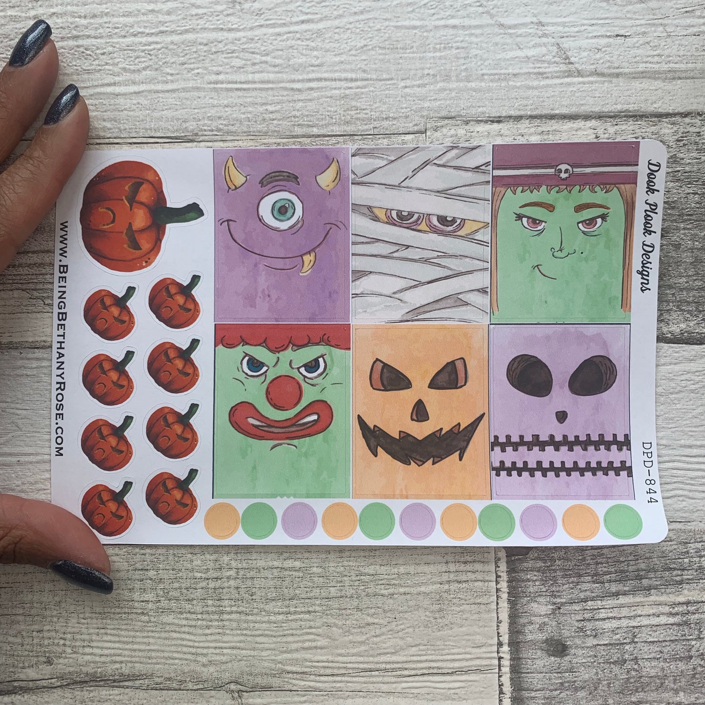 Halloween Full Box stickers for Erin Condren (DPD844)