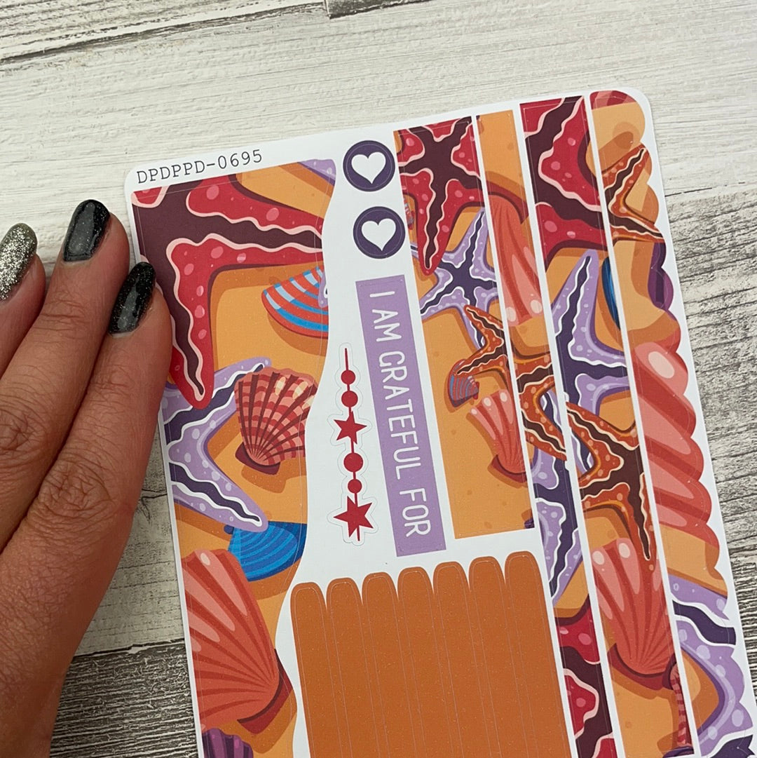 (0695) Passion Planner Daily Wave stickers - Freya beach