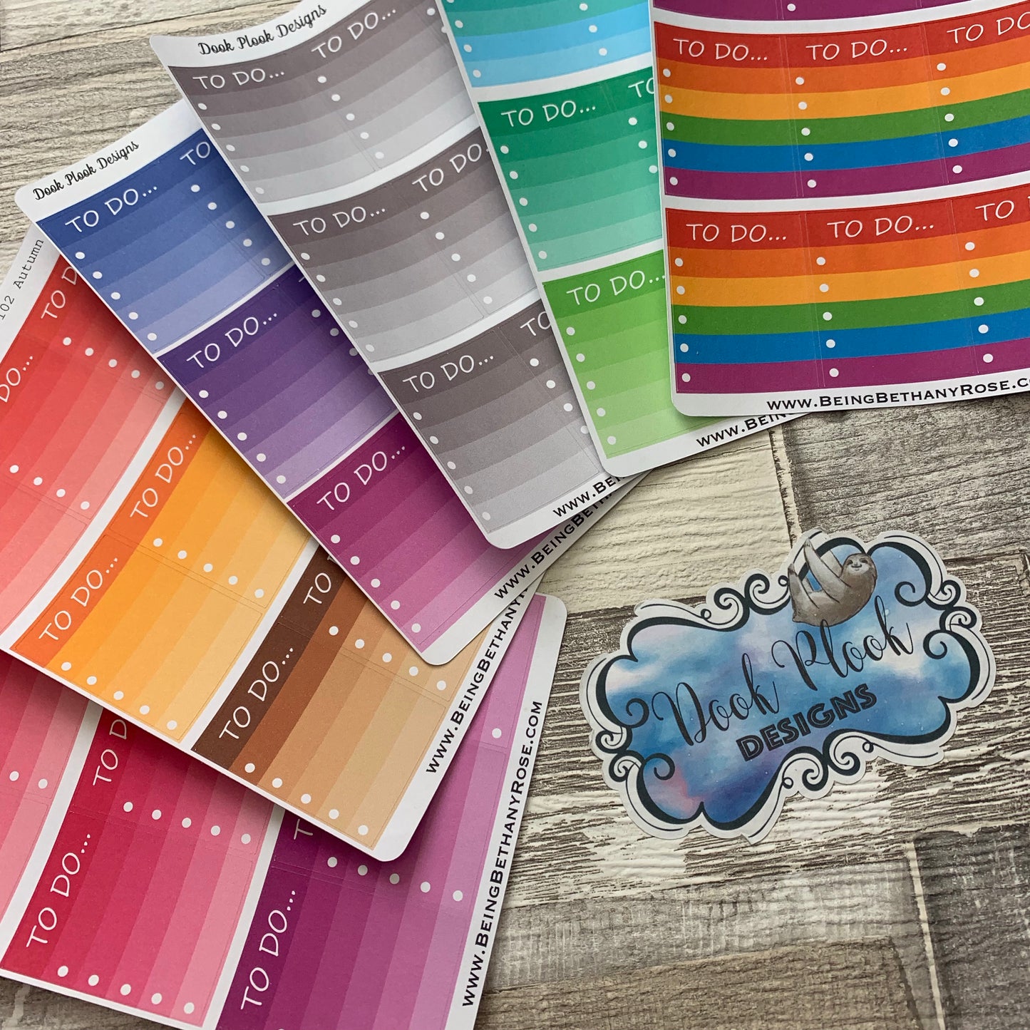 To do boxes (ombre colours) for Erin Condren (DPD102)