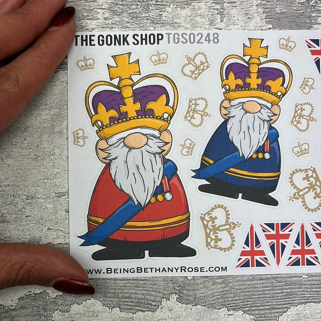 King Charles Coronation Gonk Stickers (TGS0248)