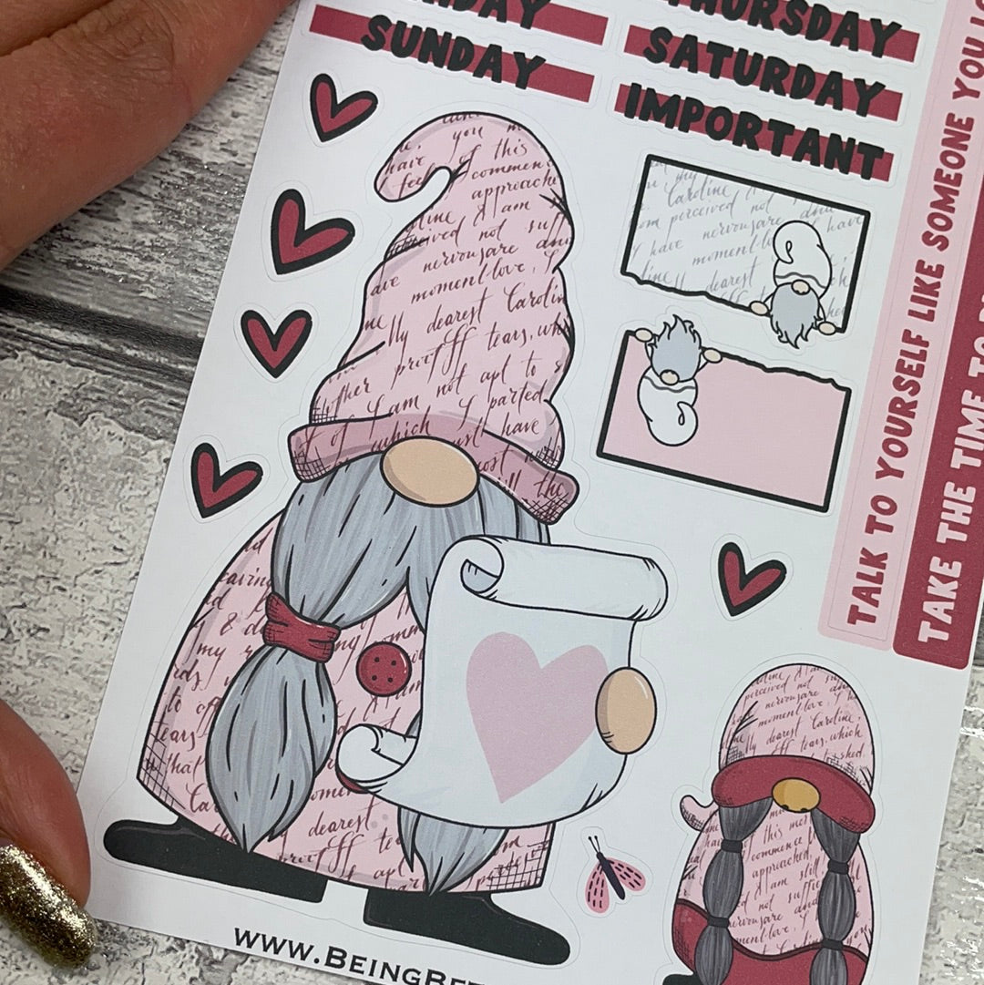 Pink Paige (Love Letters) Days Journal planner stickers (DPD2857)