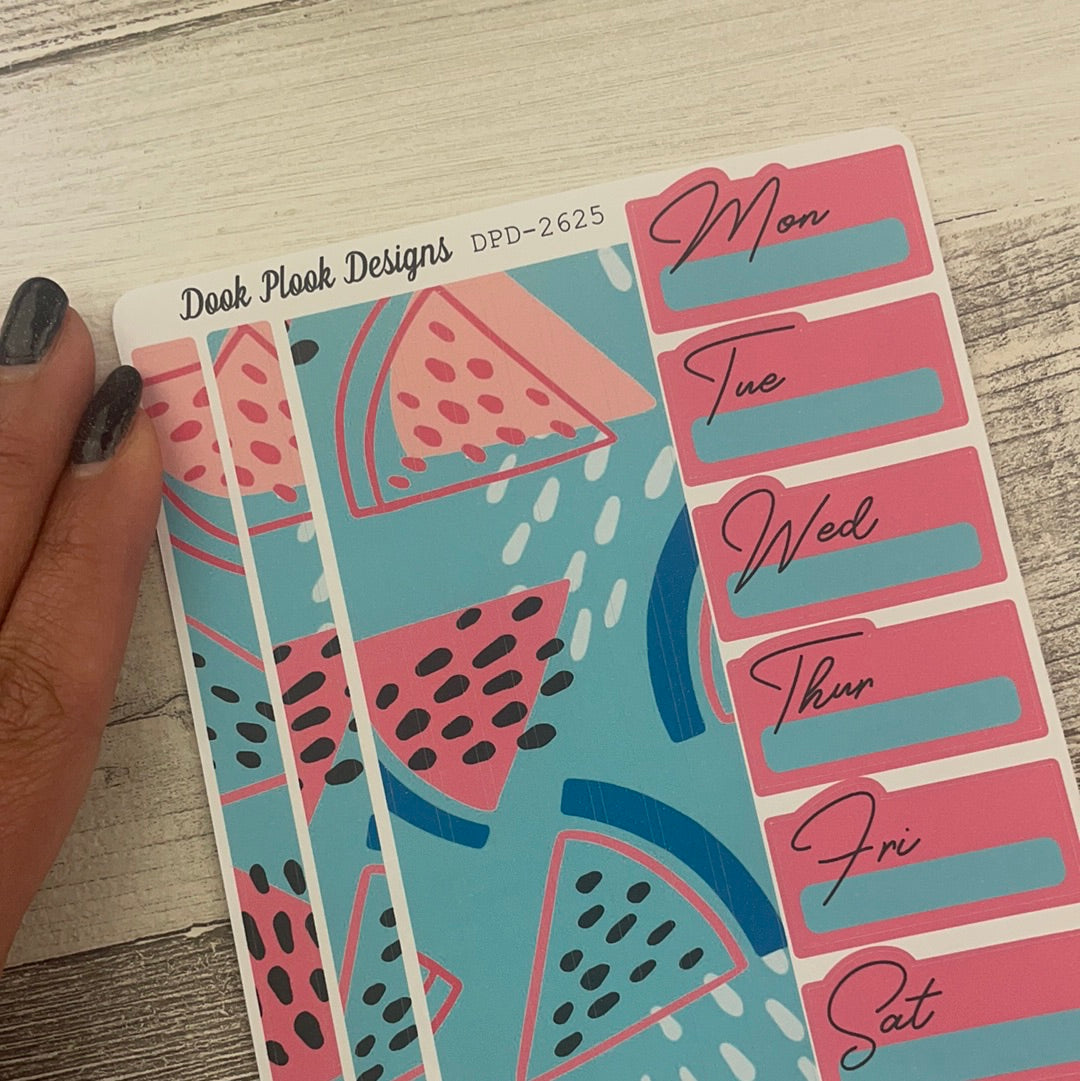 One sheet week planner stickers - Mel (DPD2625)