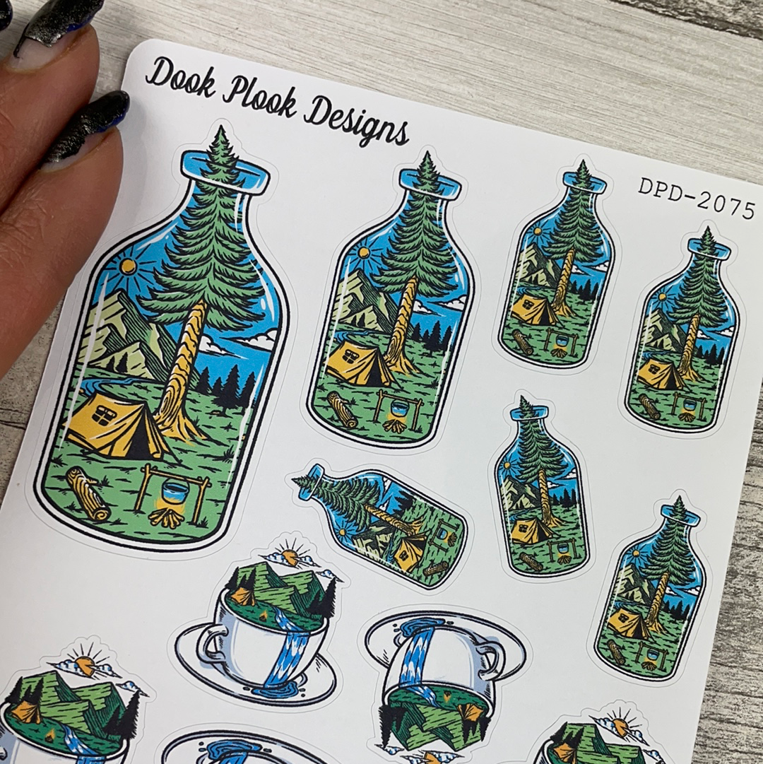 Camping / Mountains / wanderlust stickers (DPD2075)