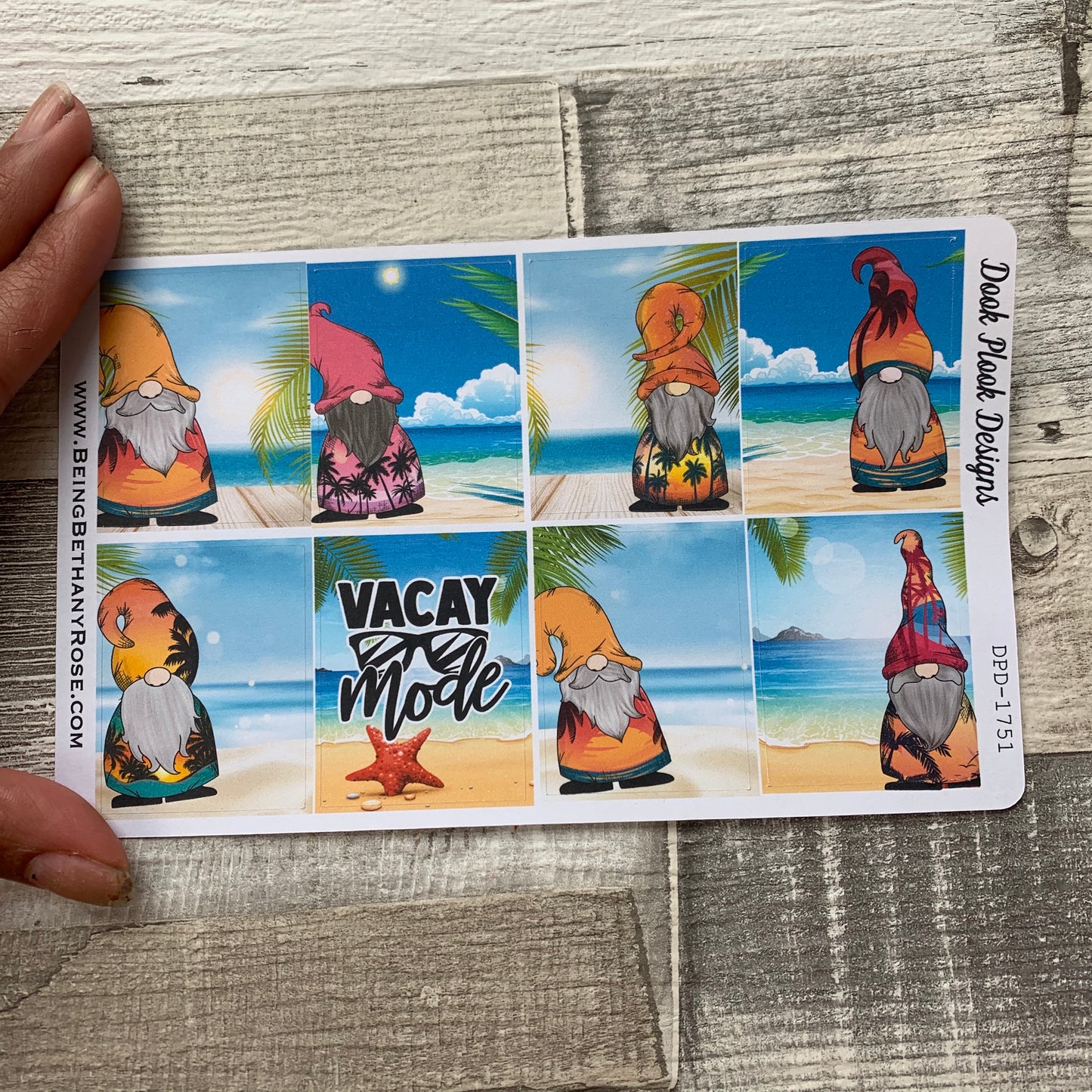 Summer Vibes Gonk full box stickers for Erin Condren (DPD1751)