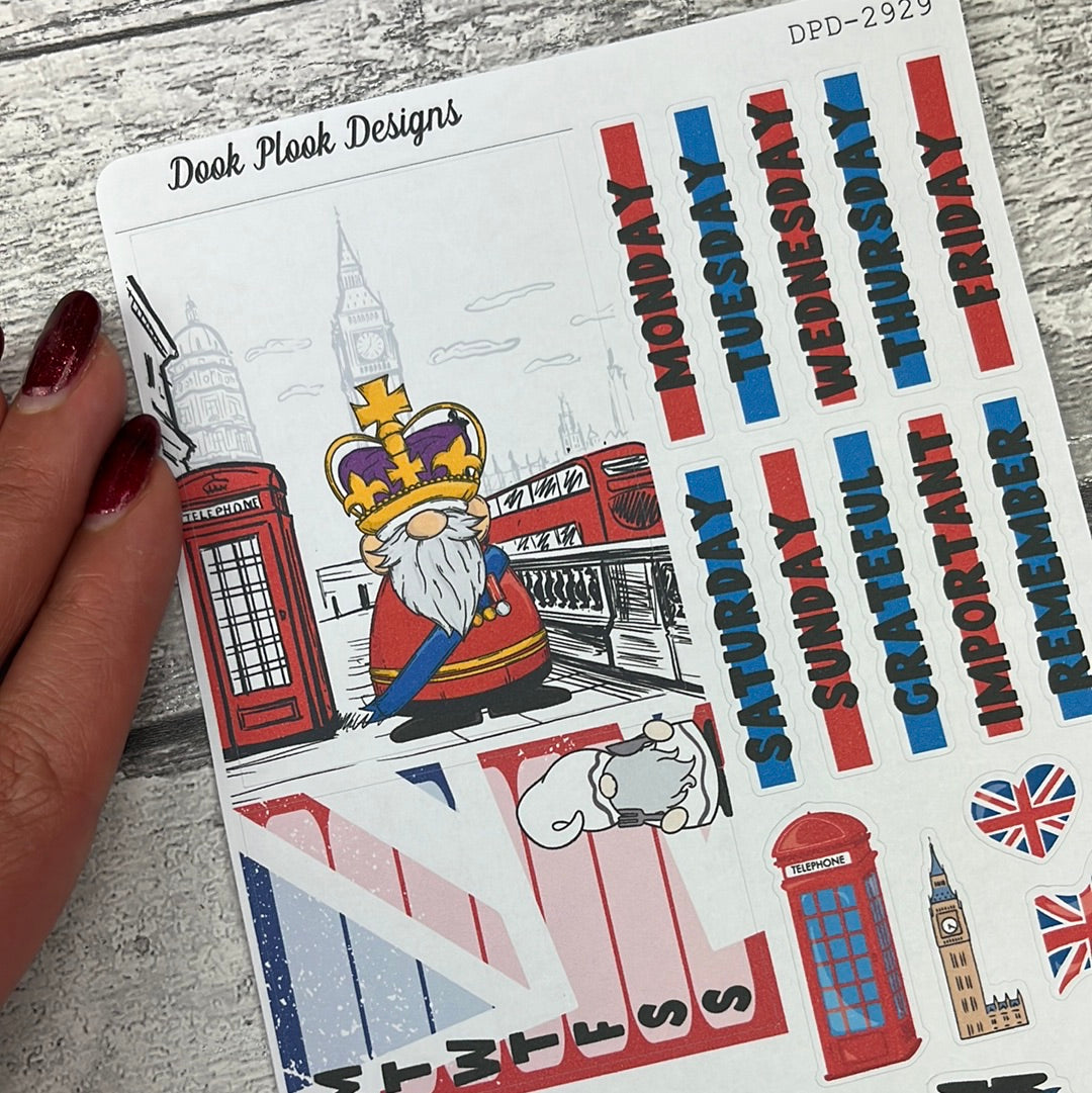 King Charles / Coronation days Journal planner stickers (DPD2929)