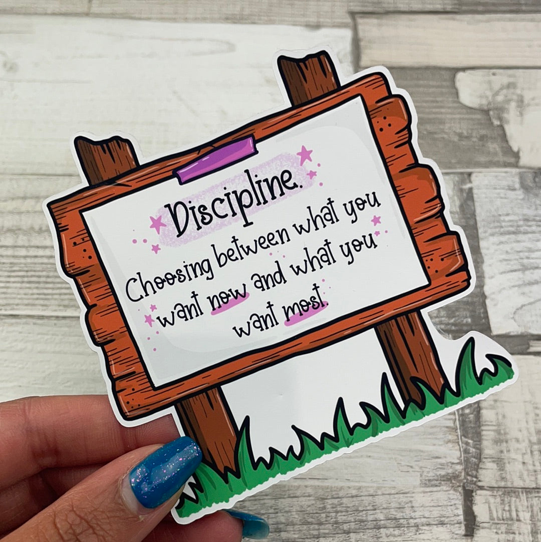 Discipline Signpost Diecut