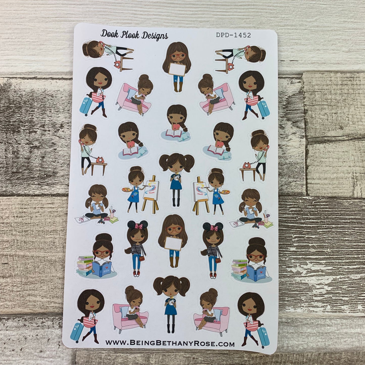 Mixed character Black Woman Stickers (set 2) (DPD1452)