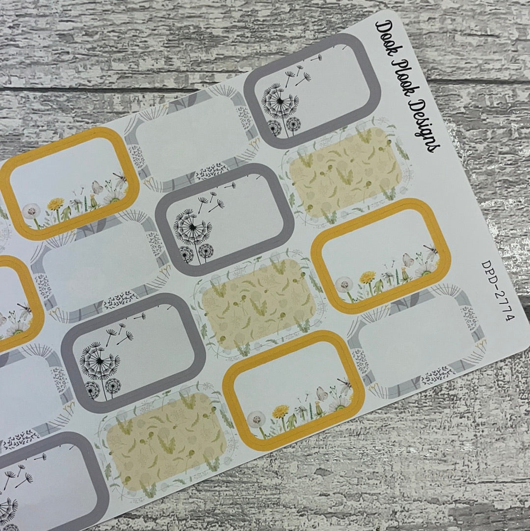 Danielle Dandelion half box stickers (DPD2774)