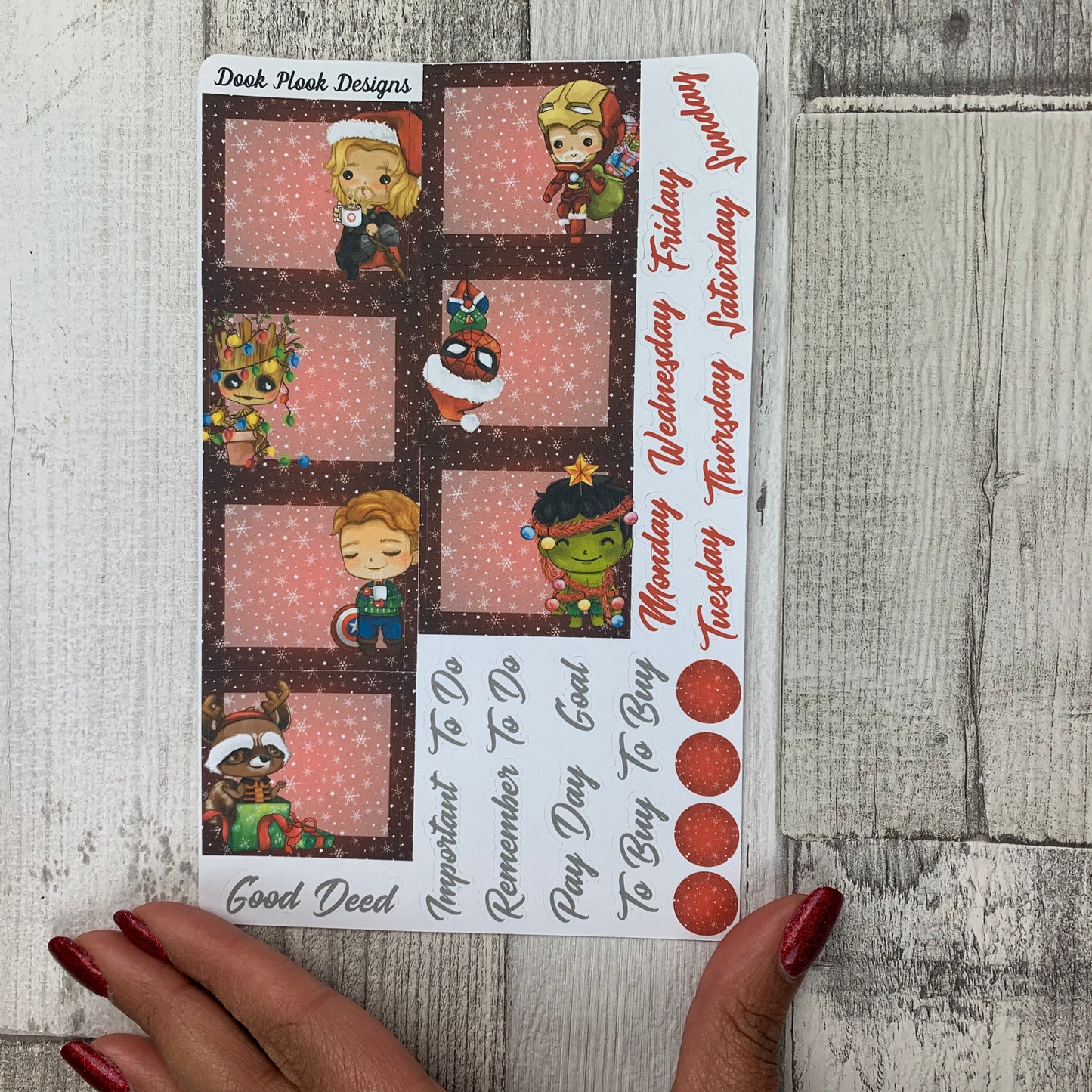 Xmas Hero (can change month) Monthly View Kit for the Erin Condren Planners