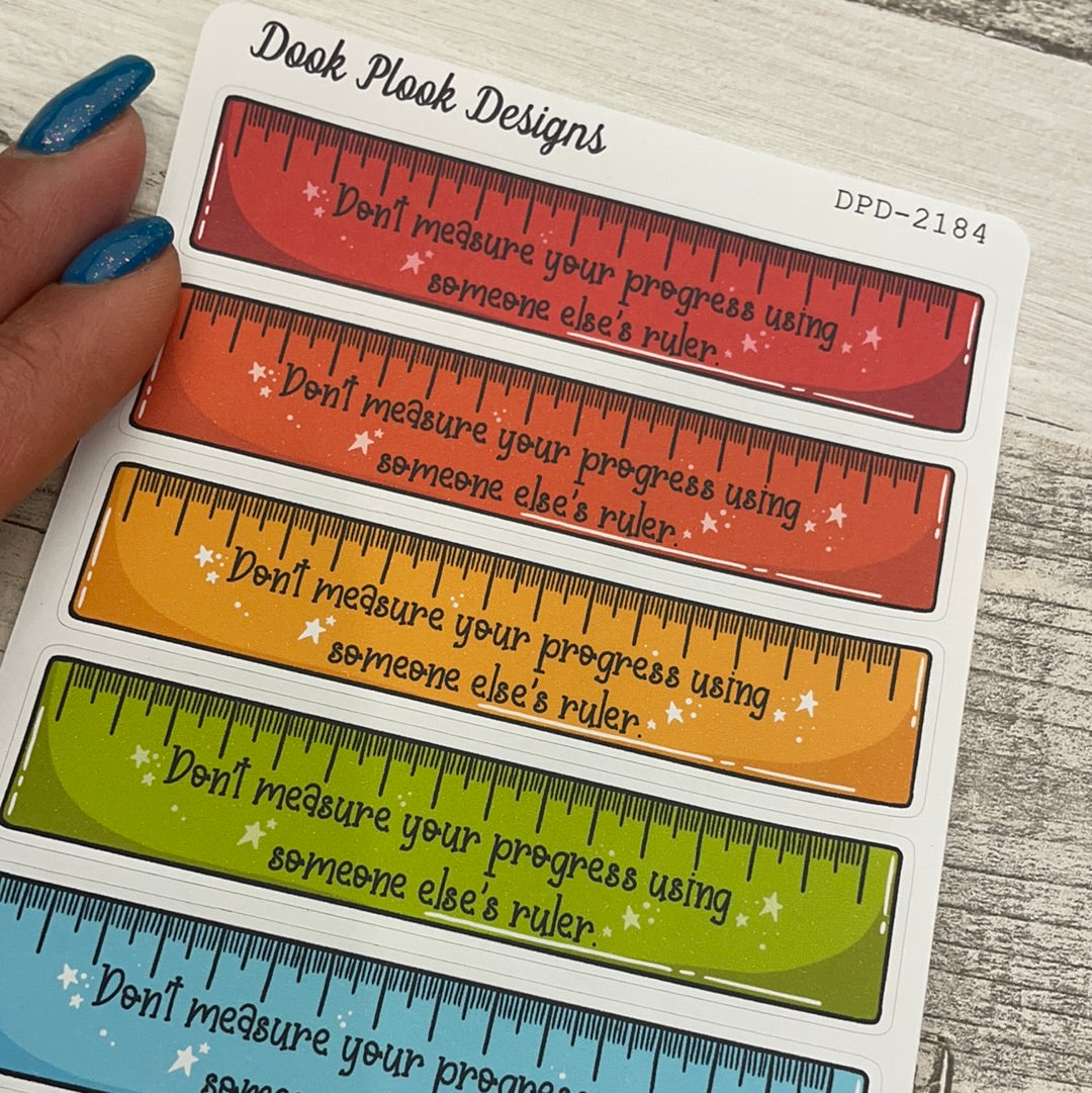 Dont measure yourself Motivational quote stickers (DPD2184)
