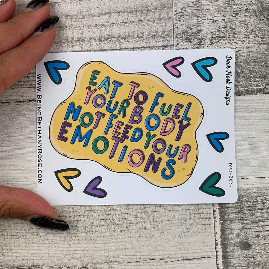 Motivational Quote "Fuel your body" stickers (DPD2637)