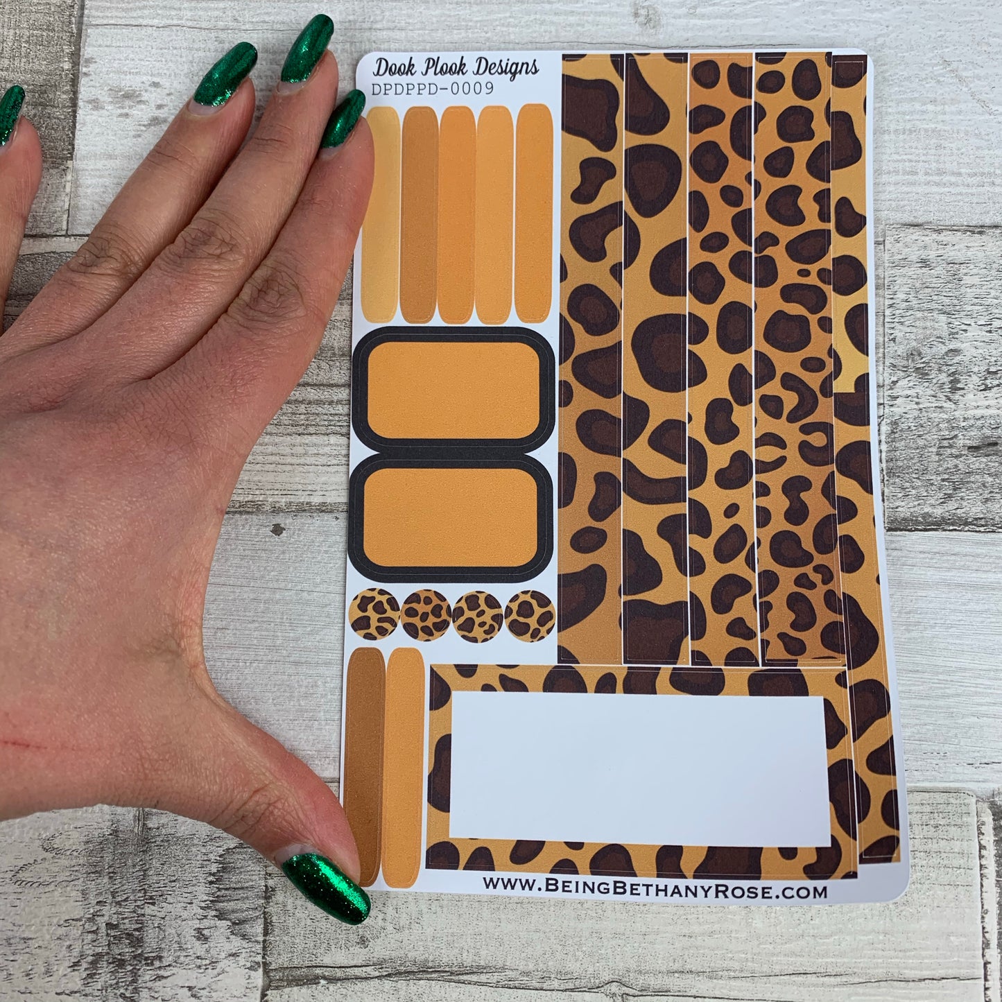 (0009) Passion Planner Daily stickers - Leopard