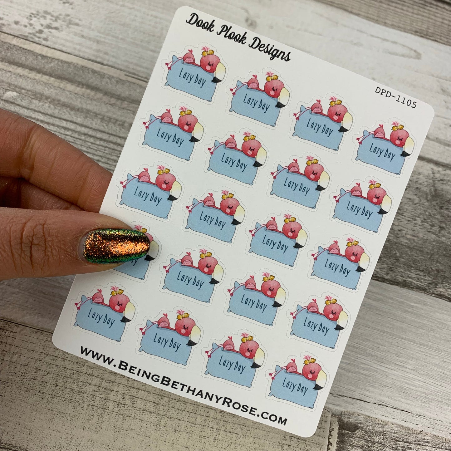 Lazy Day Frankie the FlamingoStickers (DPD1103)