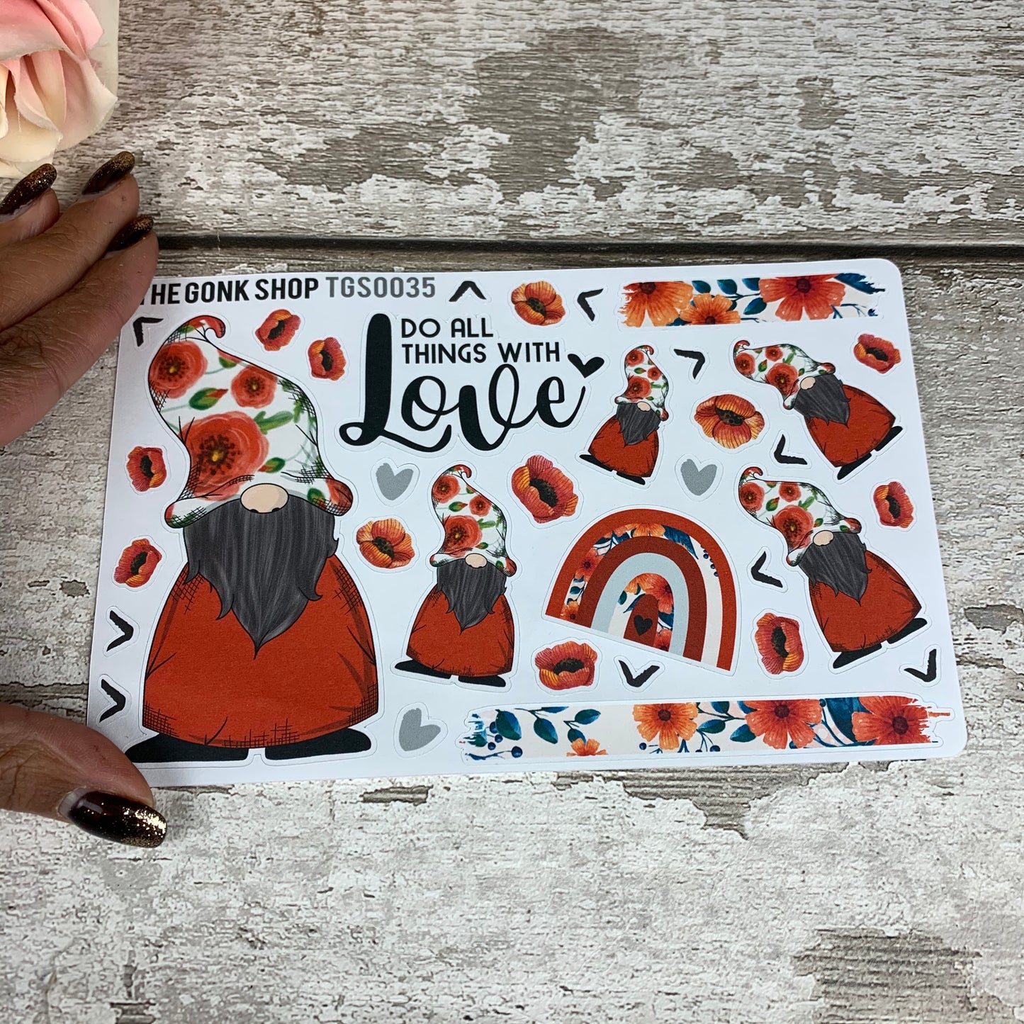 Poppy Gonk Stickers - Basil (TGS0035)