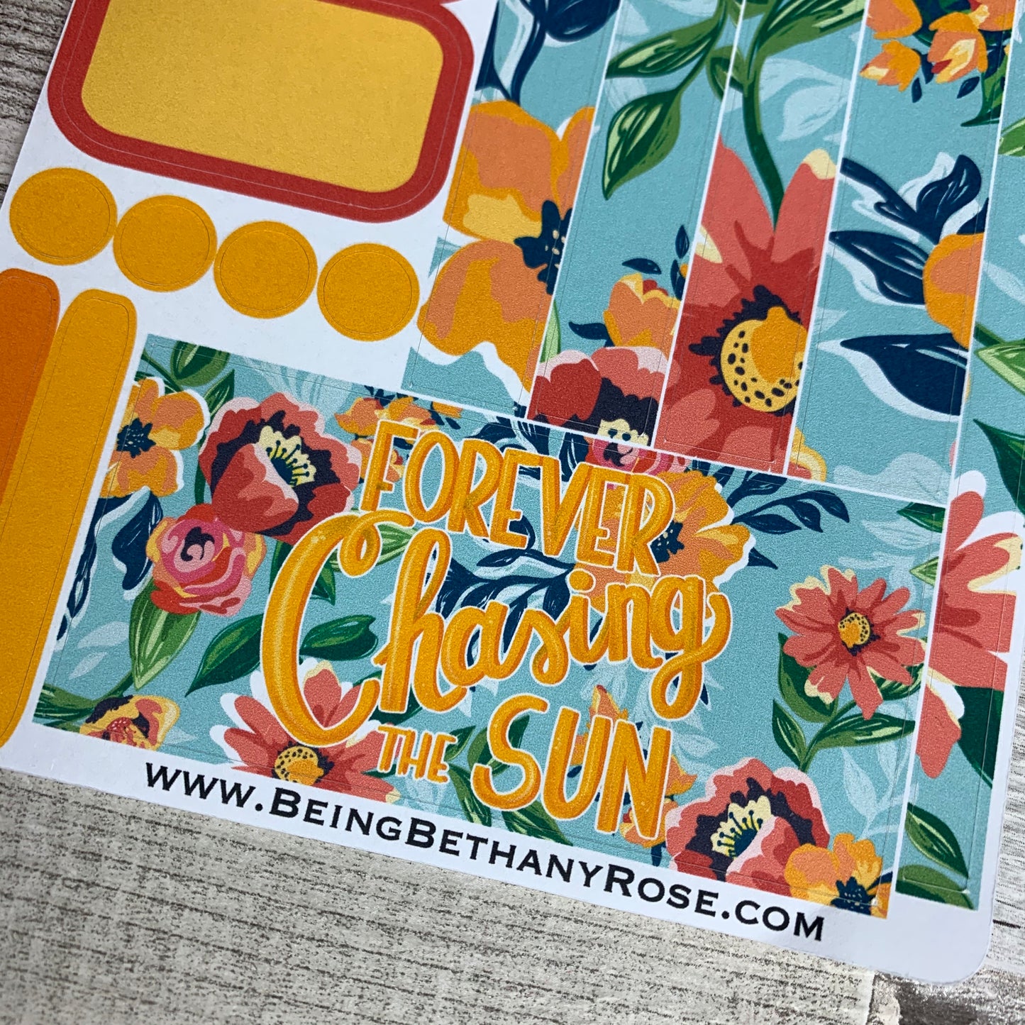 (0039) Passion Planner Daily stickers - Chasing Sun