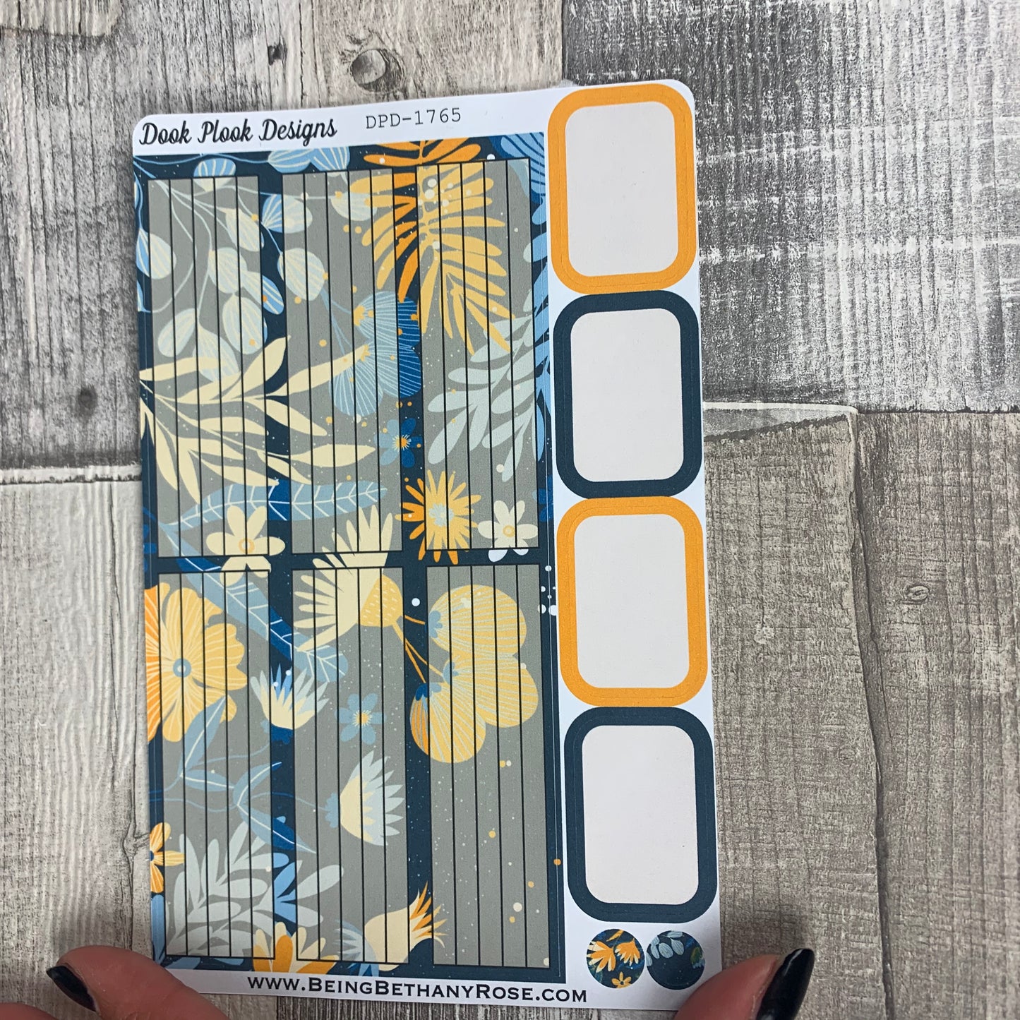 Blue Floral Passion Planner Week Kit (DPD1765)