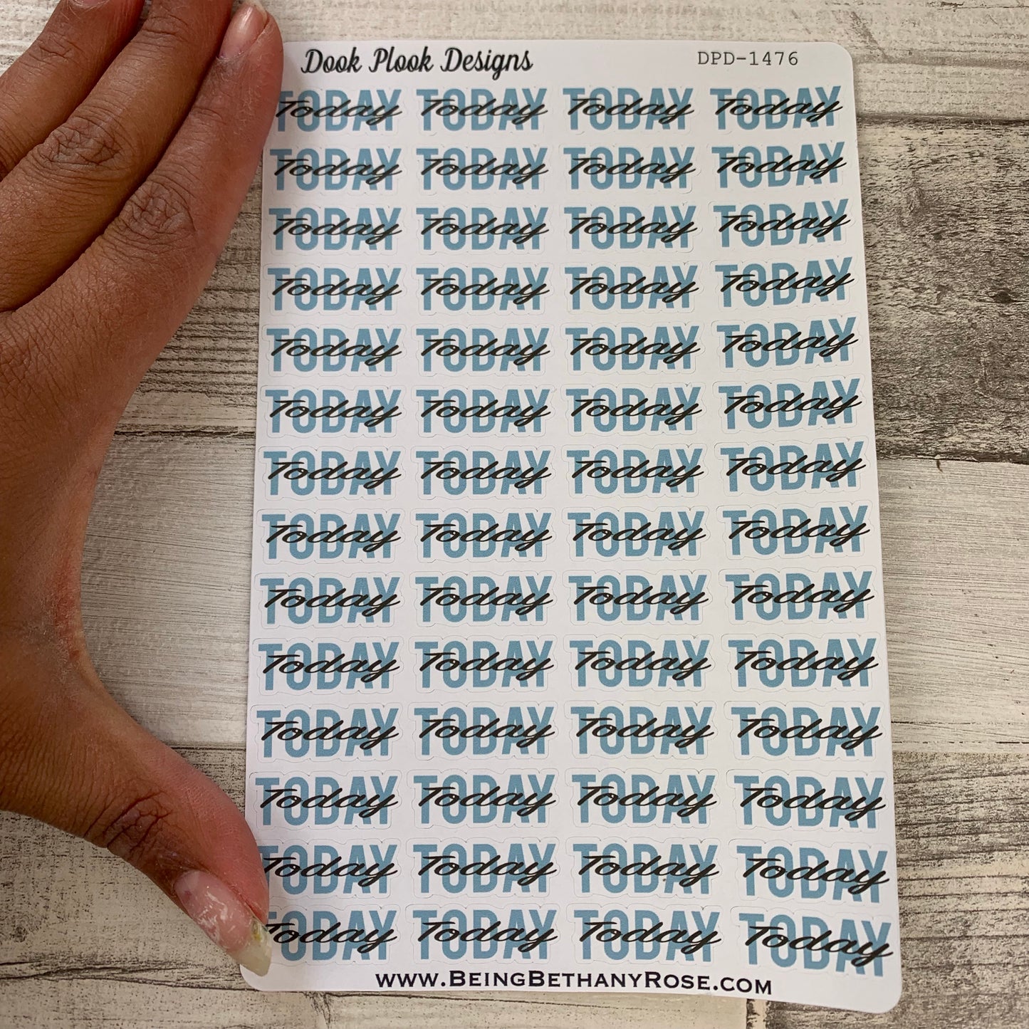 Word stickers - Today (blue) (DPD1476)