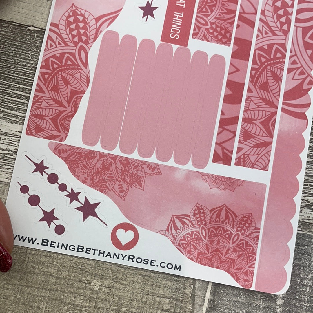 (0635) Passion Planner Daily Wave stickers - Emily Mandala