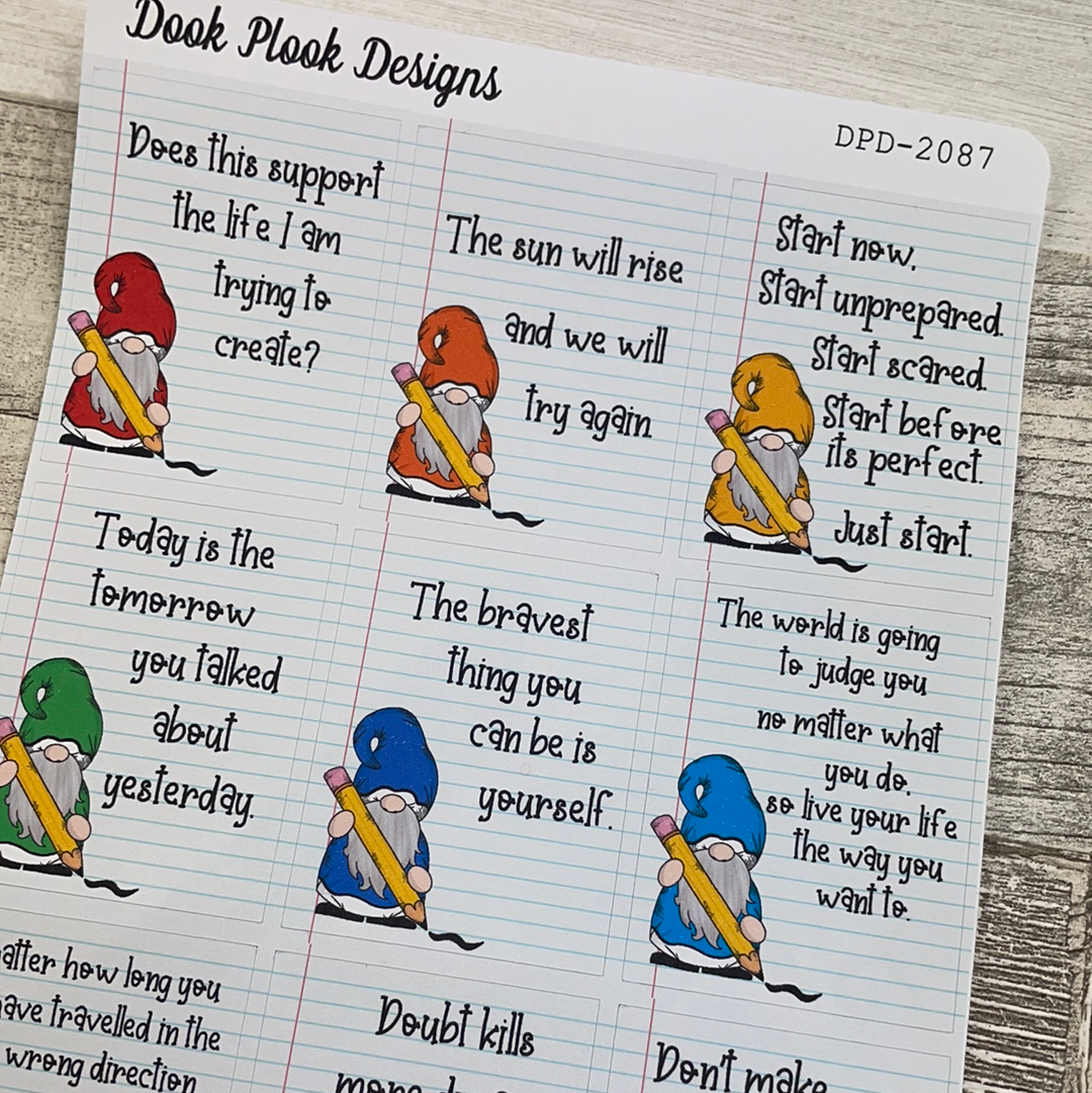 Scribbles Motivational Gonk Quotes Stickers (DPD2087)