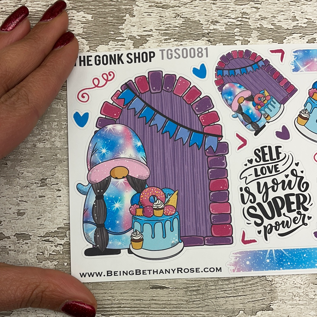 Birthday Door Gretel Gonk Stickers (TGS0081)