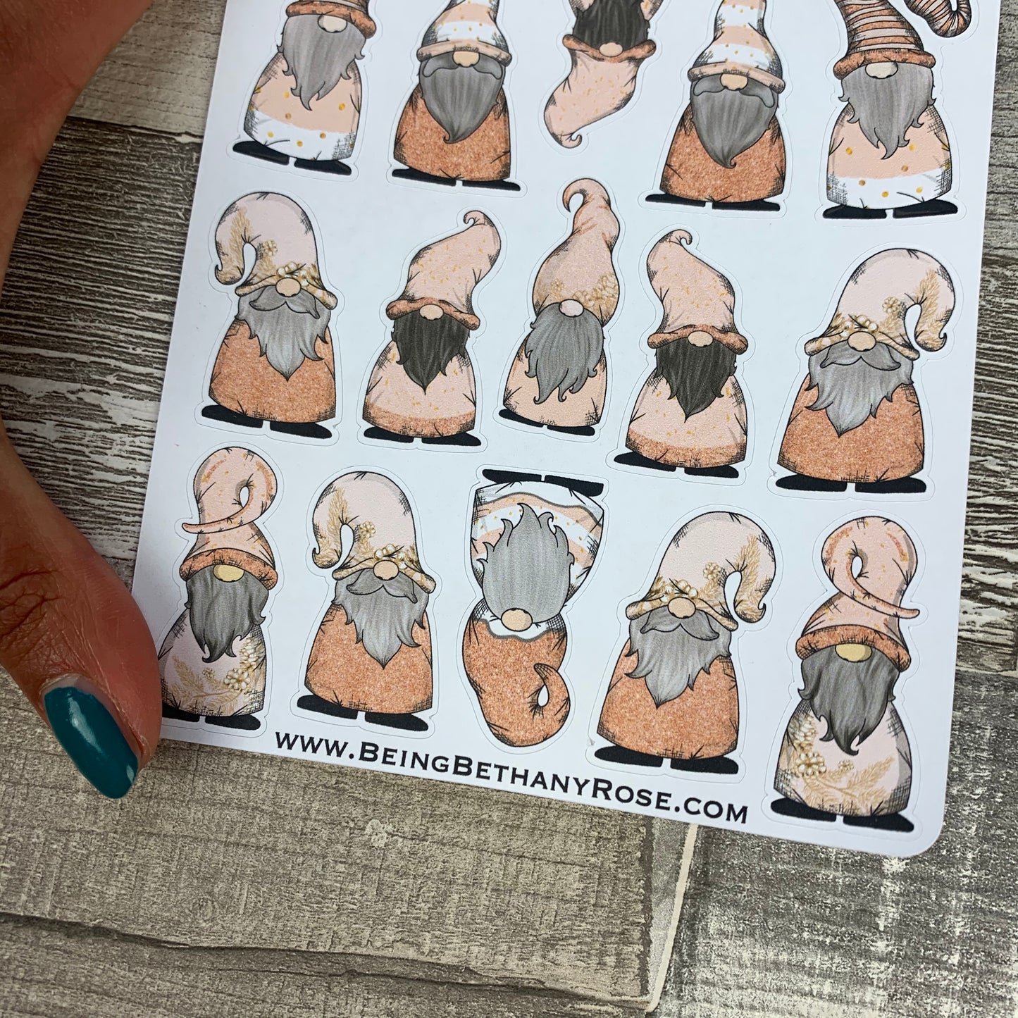 Rose Gold Gonk Character Stickers Mixed (DPD-1726)
