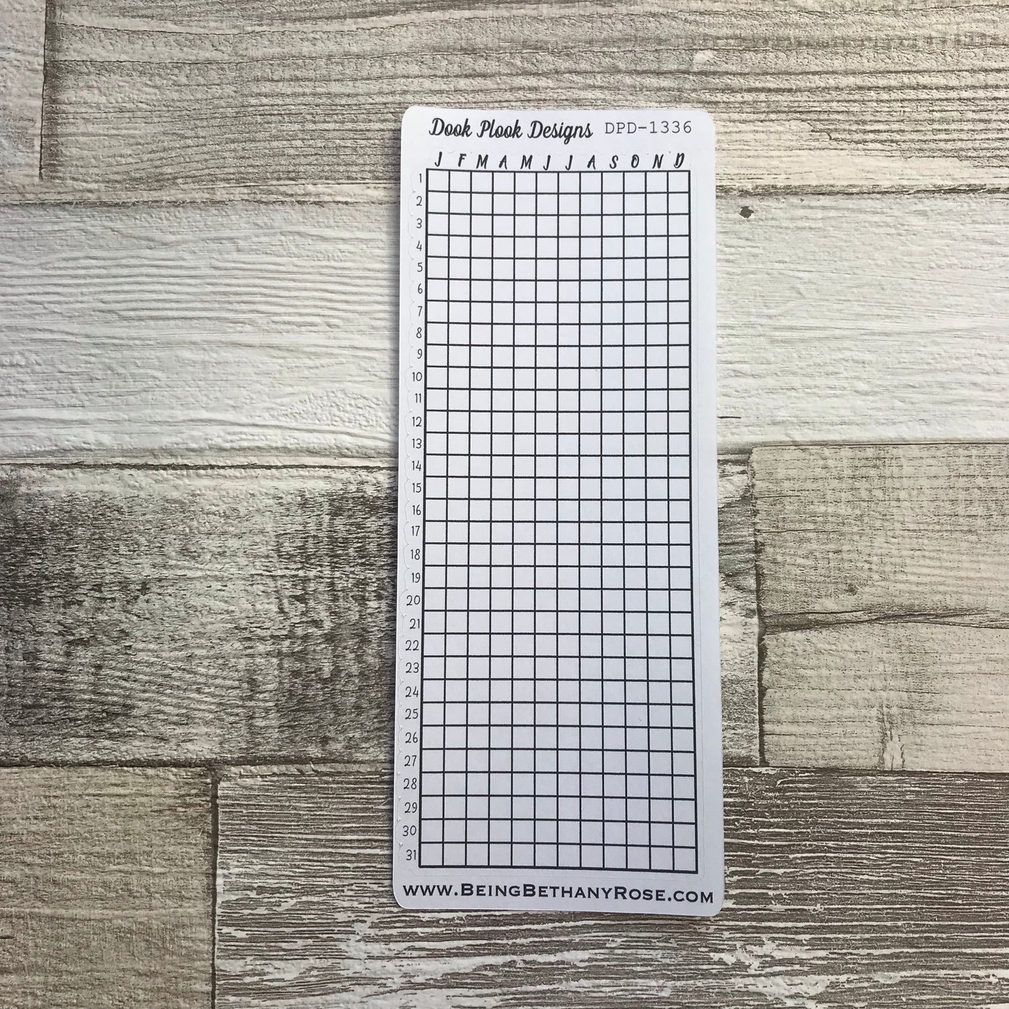 A year in pixels for bullet journals etc (DPD1336)