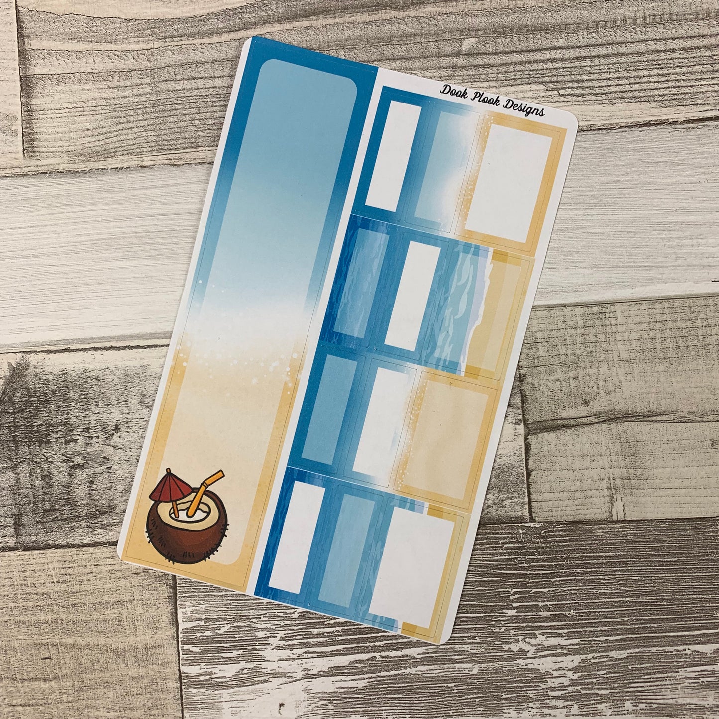 Beach Monthly View Kit (can change month) for the Erin Condren Planners