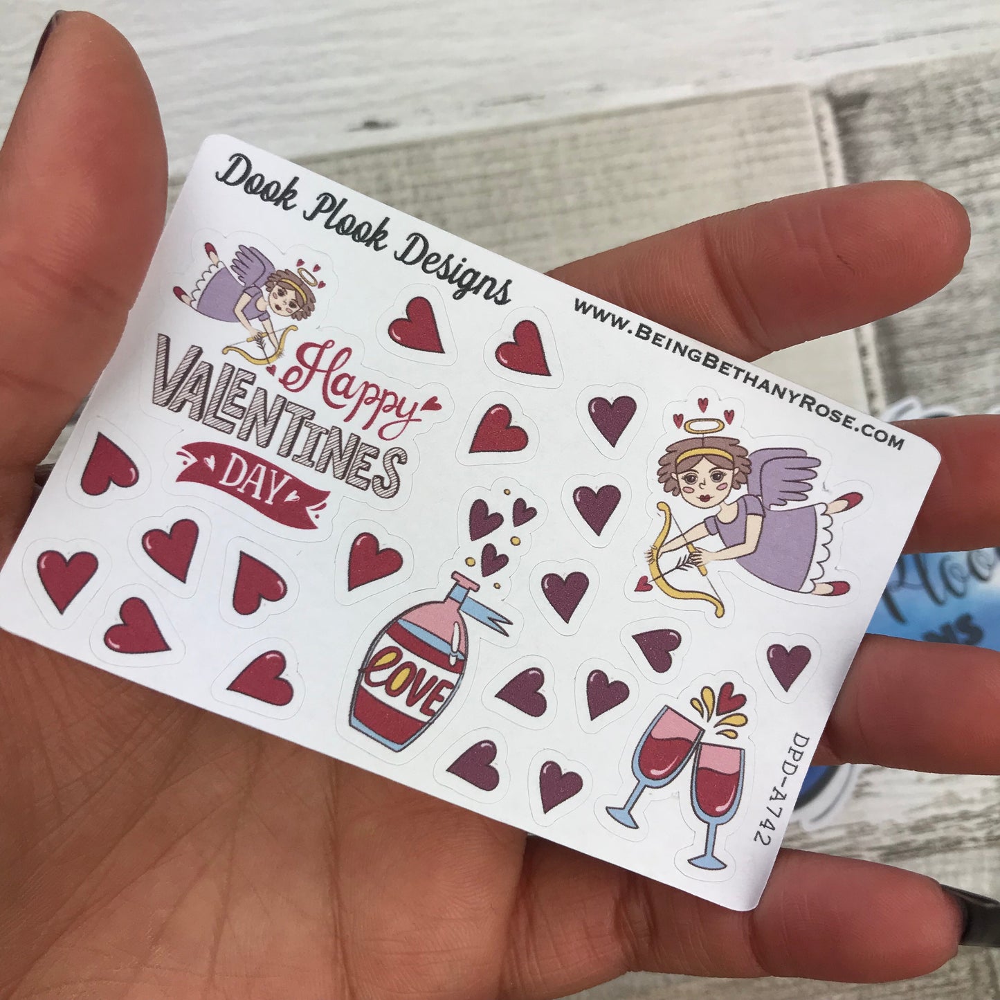 Valentine's Day stickers (Small Sampler Size) A742