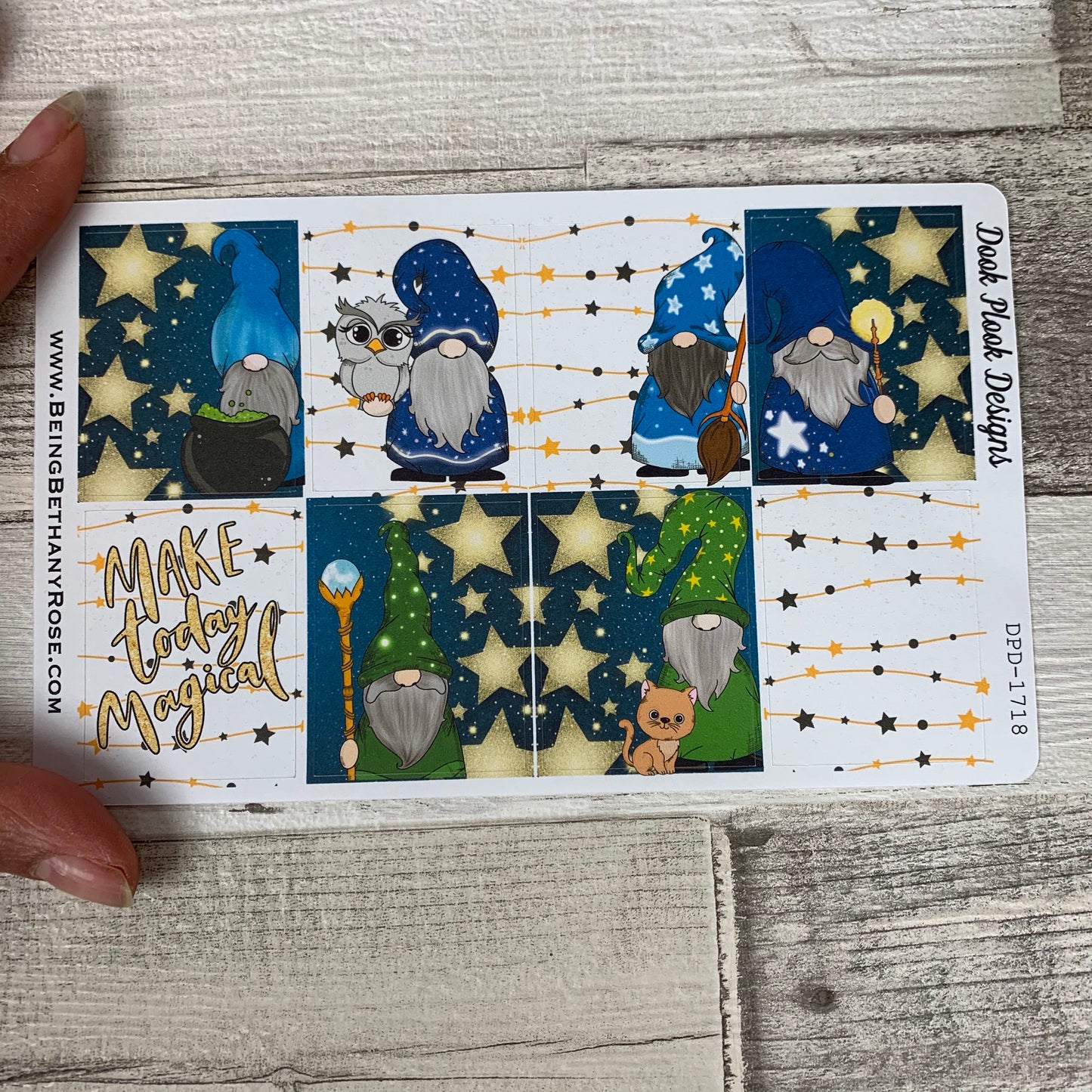 Wizard Gonk full box stickers for Erin Condren (DPD1718)
