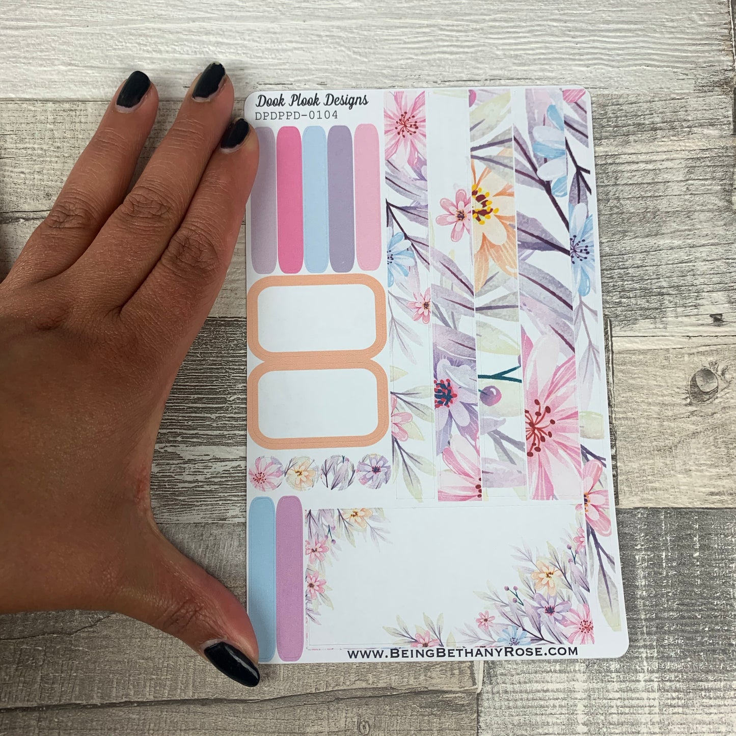 (0104) Passion Planner Daily stickers - Flower bunch