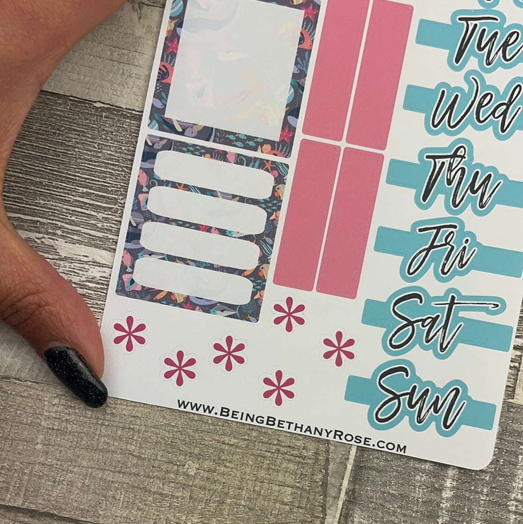 Underwater print Monthly Passion Planner Kit (DPD-M028)