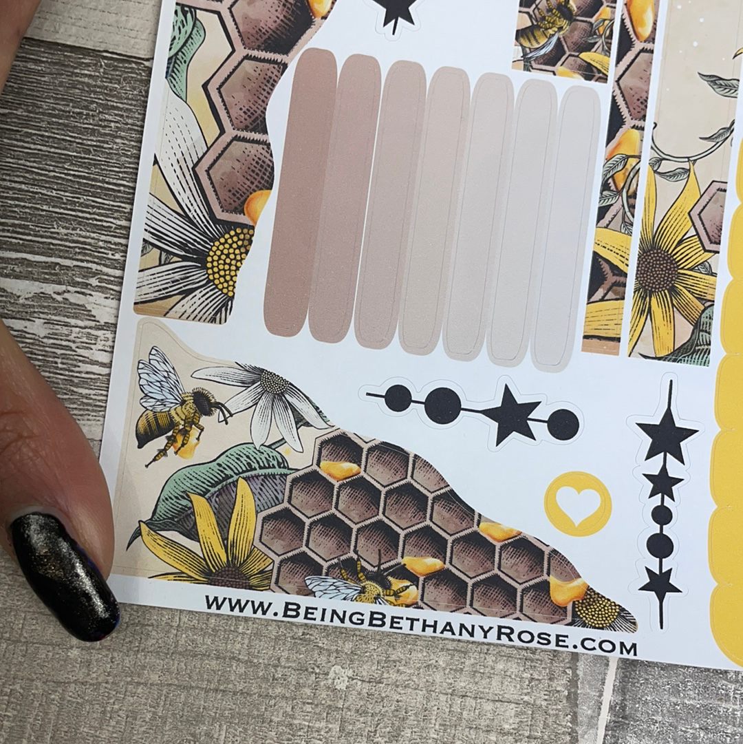 (0369) Passion Planner Daily Wave stickers - Worker Bee