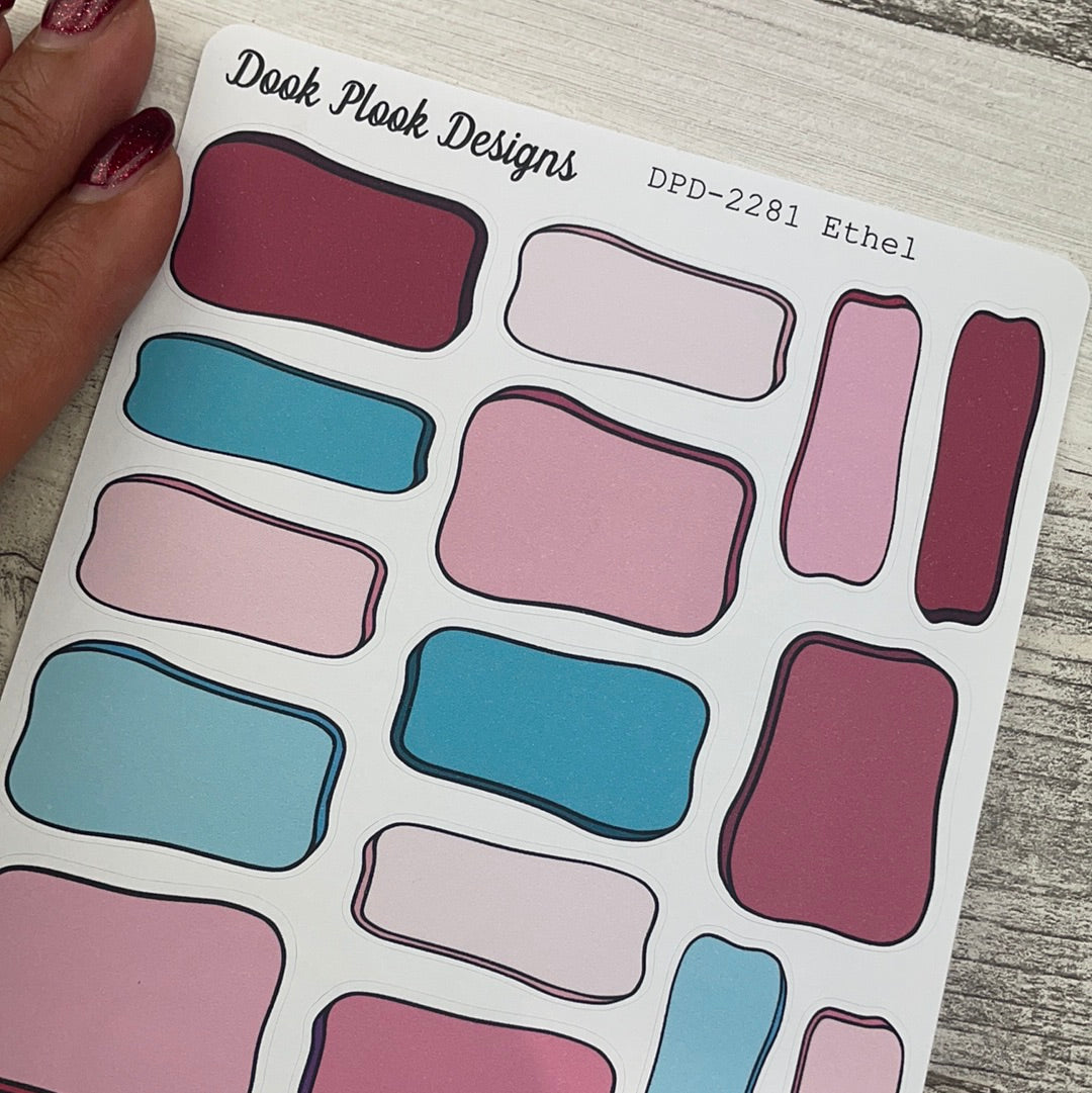 Hand drawn box stickers Rose Garden (DPD2281)