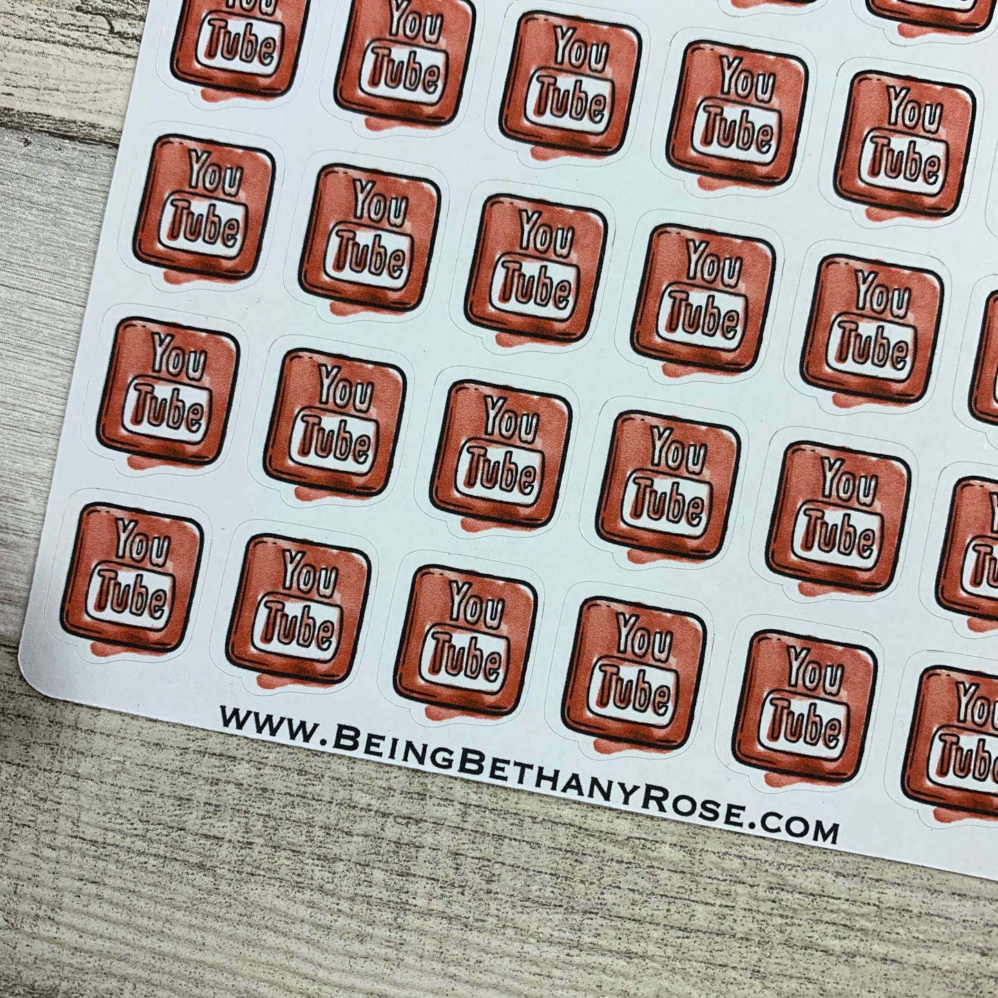 Social media stickers - You Tube (DPD300)