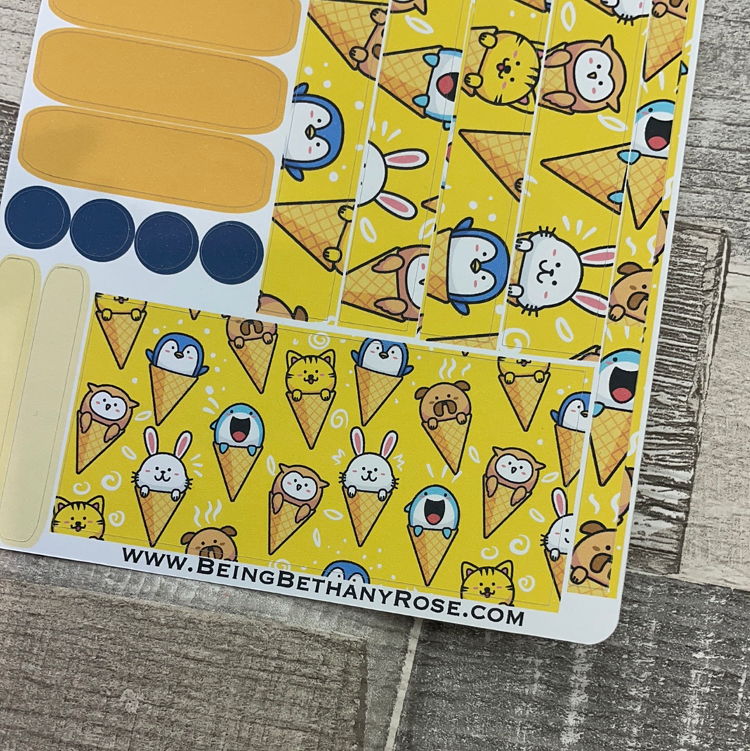 (0434) Passion Planner Daily stickers - Animal cones