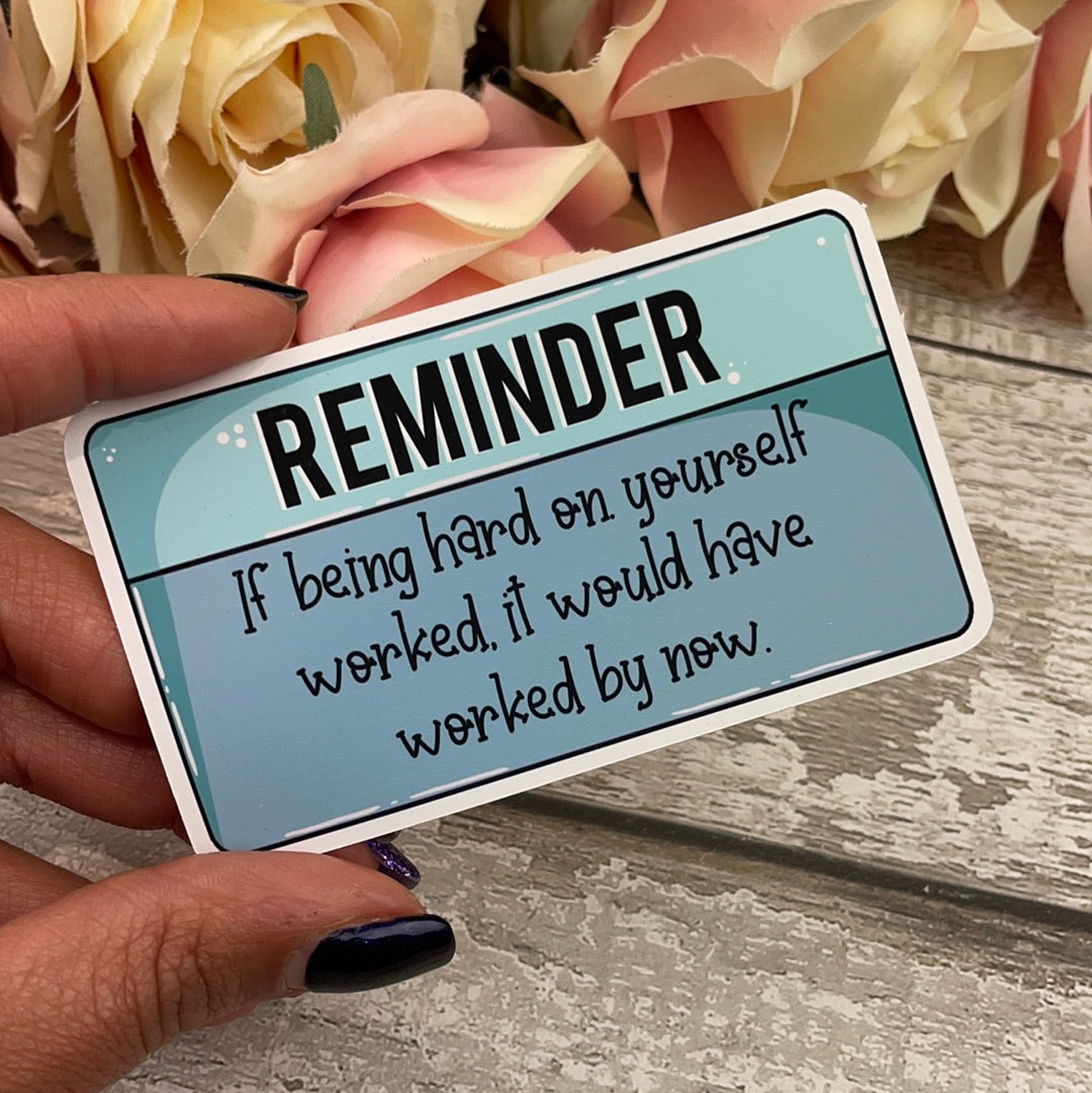 Reminder blue - Hard Diecut