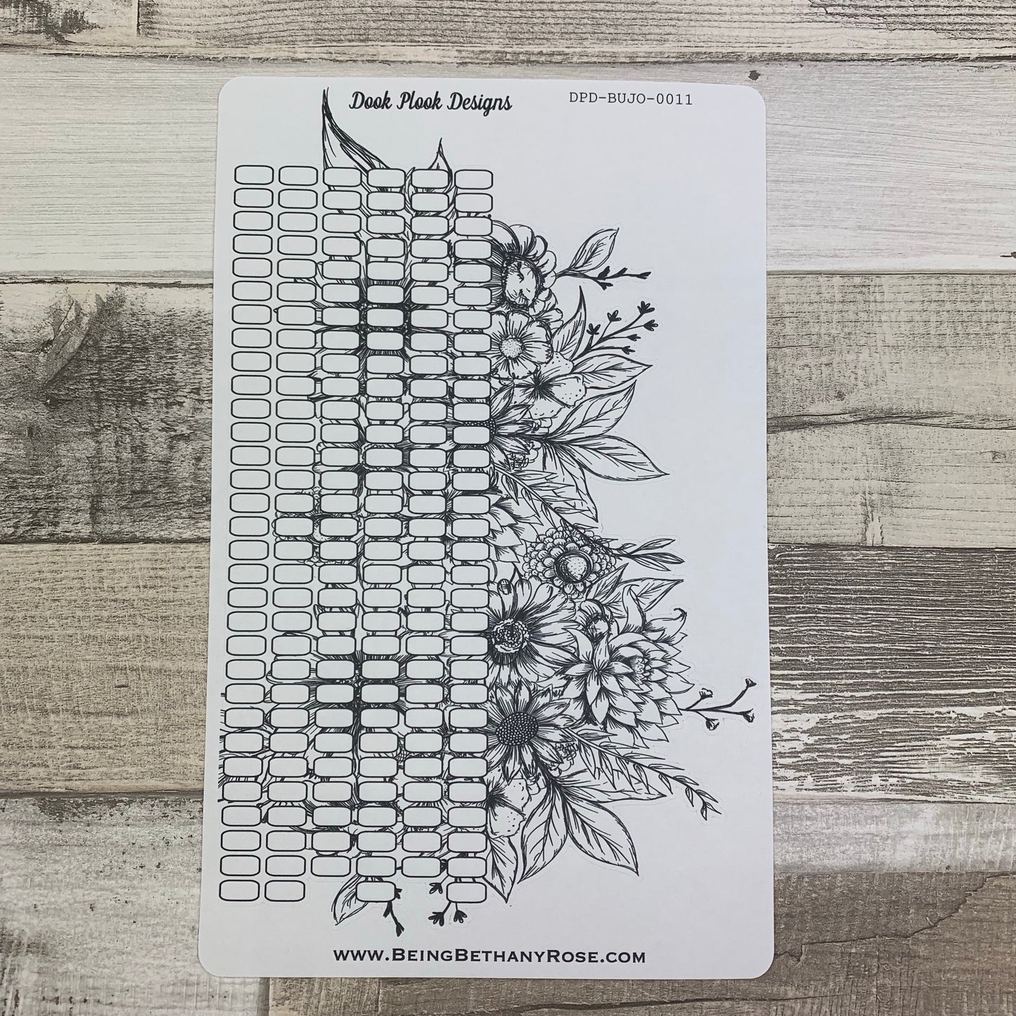Penny challenge - year Bullet Journal Style Tracker sticker (DPD011)