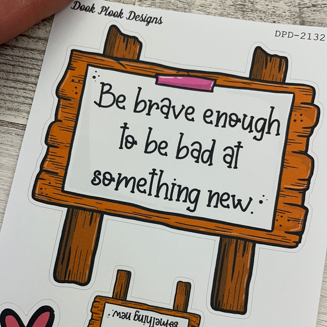 Be Brave Enough stickers (DPD2132)