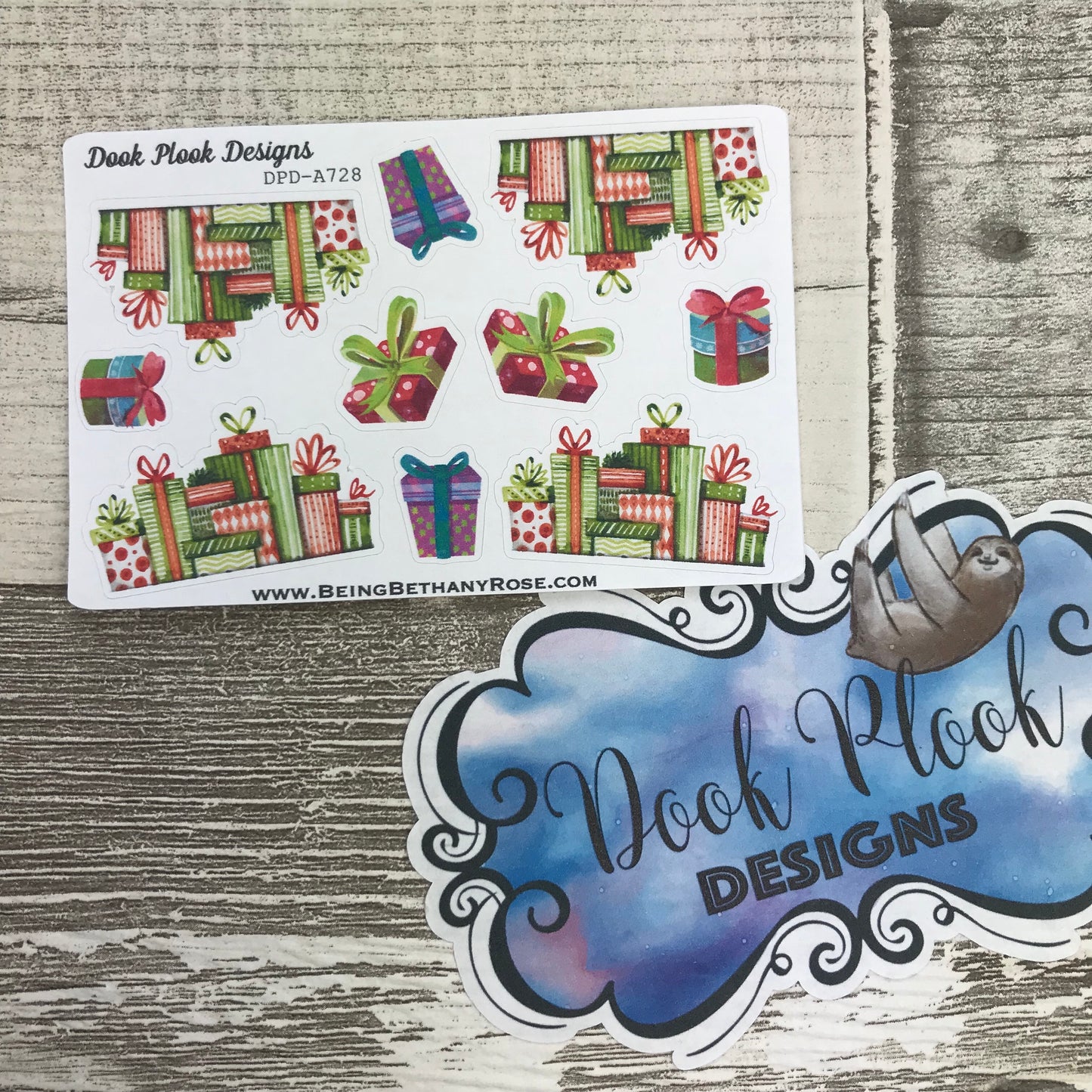 Watercolour Christmas Presents (Small Sampler Size) A728