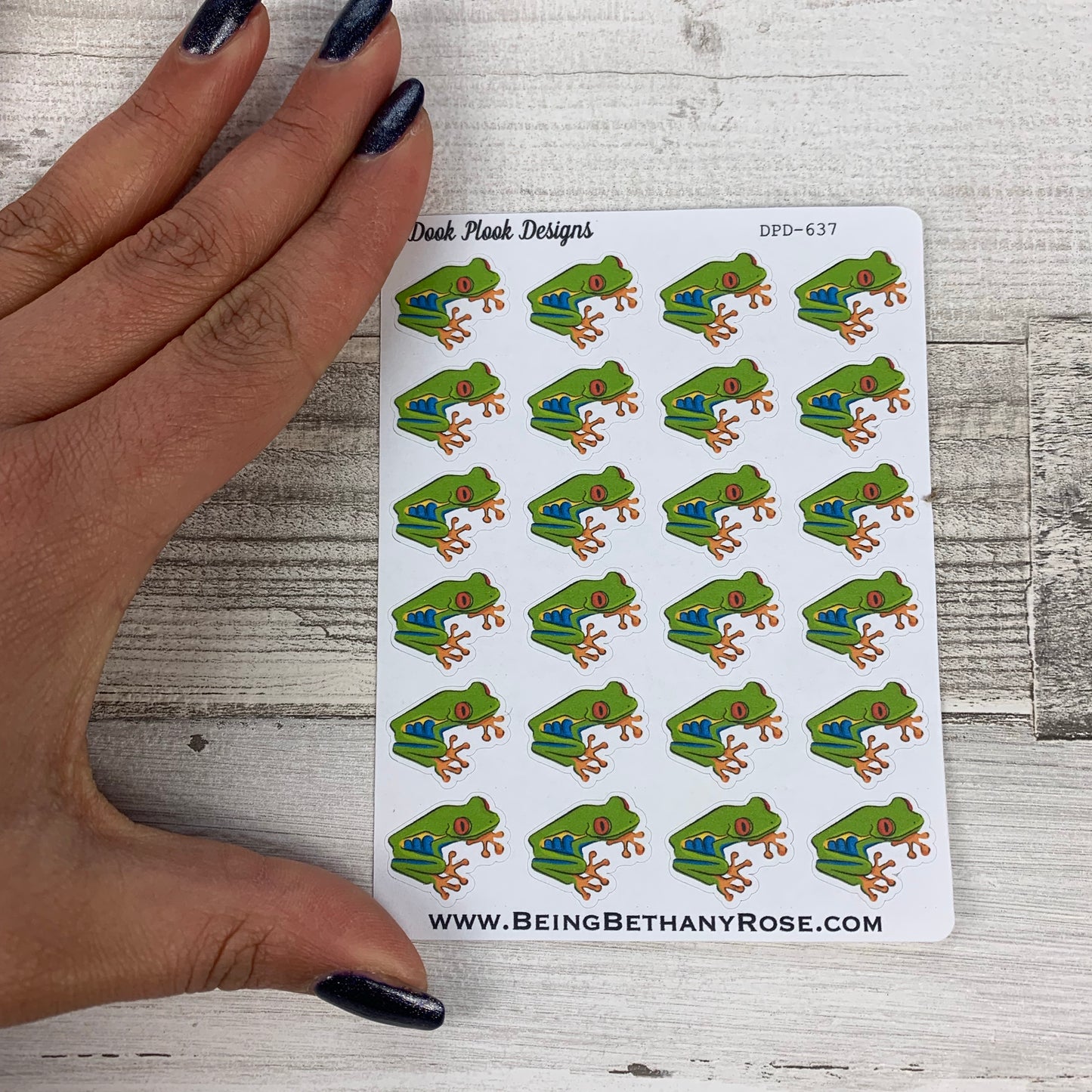 Frog stickers for Erin Condren, Plum Paper, Filofax, Kikki K (DPD637)