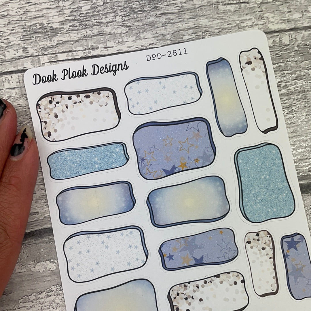 Bella Happy New Year 2023 Hand drawn box stickers (DPD2811)